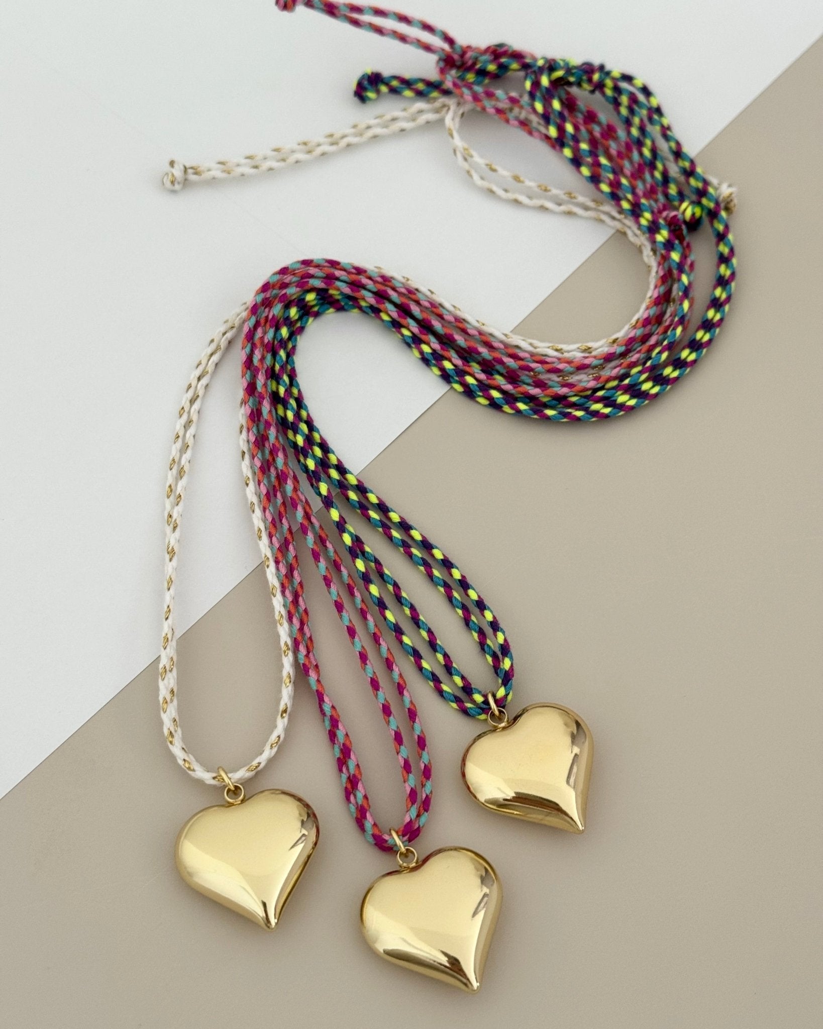 Heart Cord Necklace - LimaLimón Store