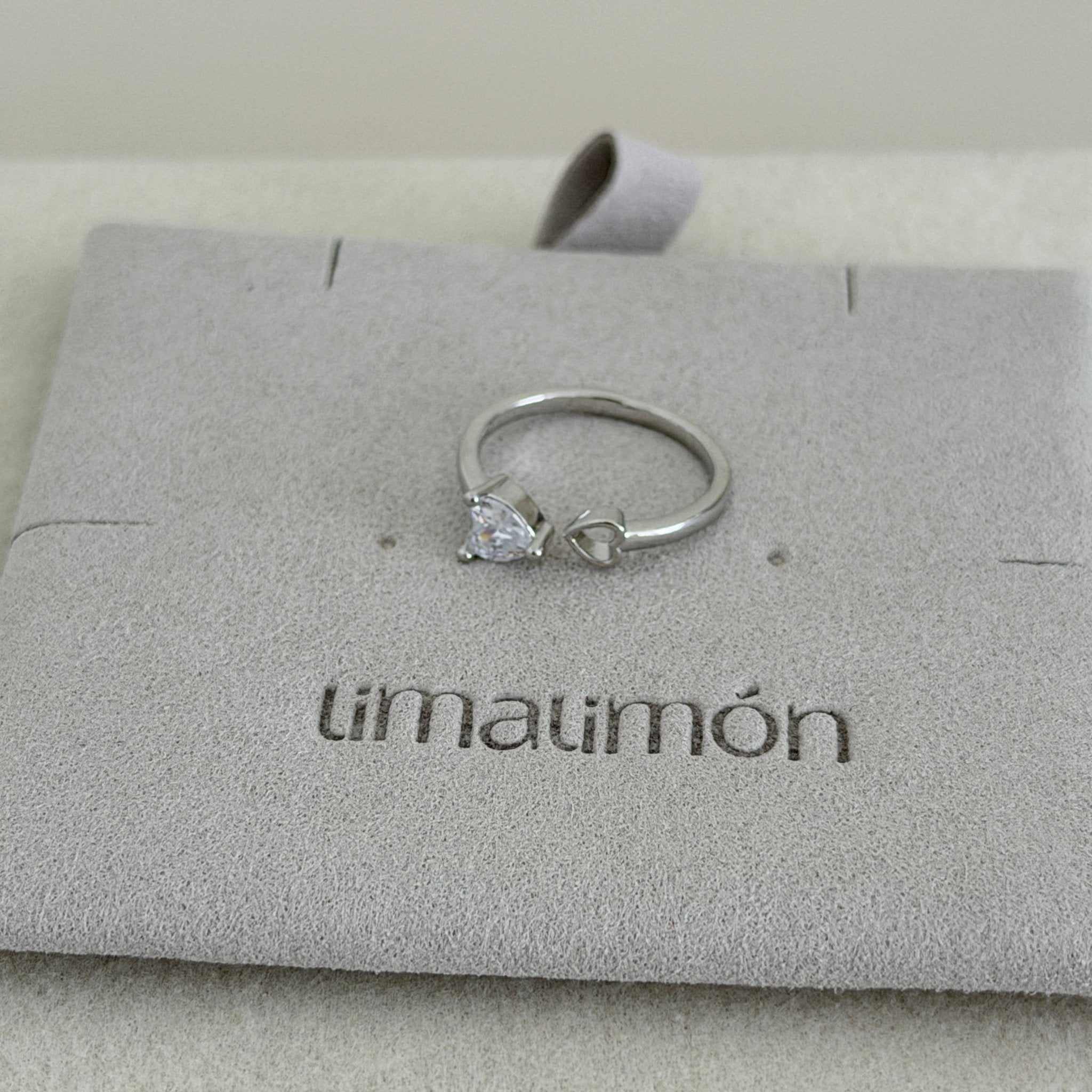 Heart & Crystal Open Ring - ring jewelry | LimaLimón Store - 3