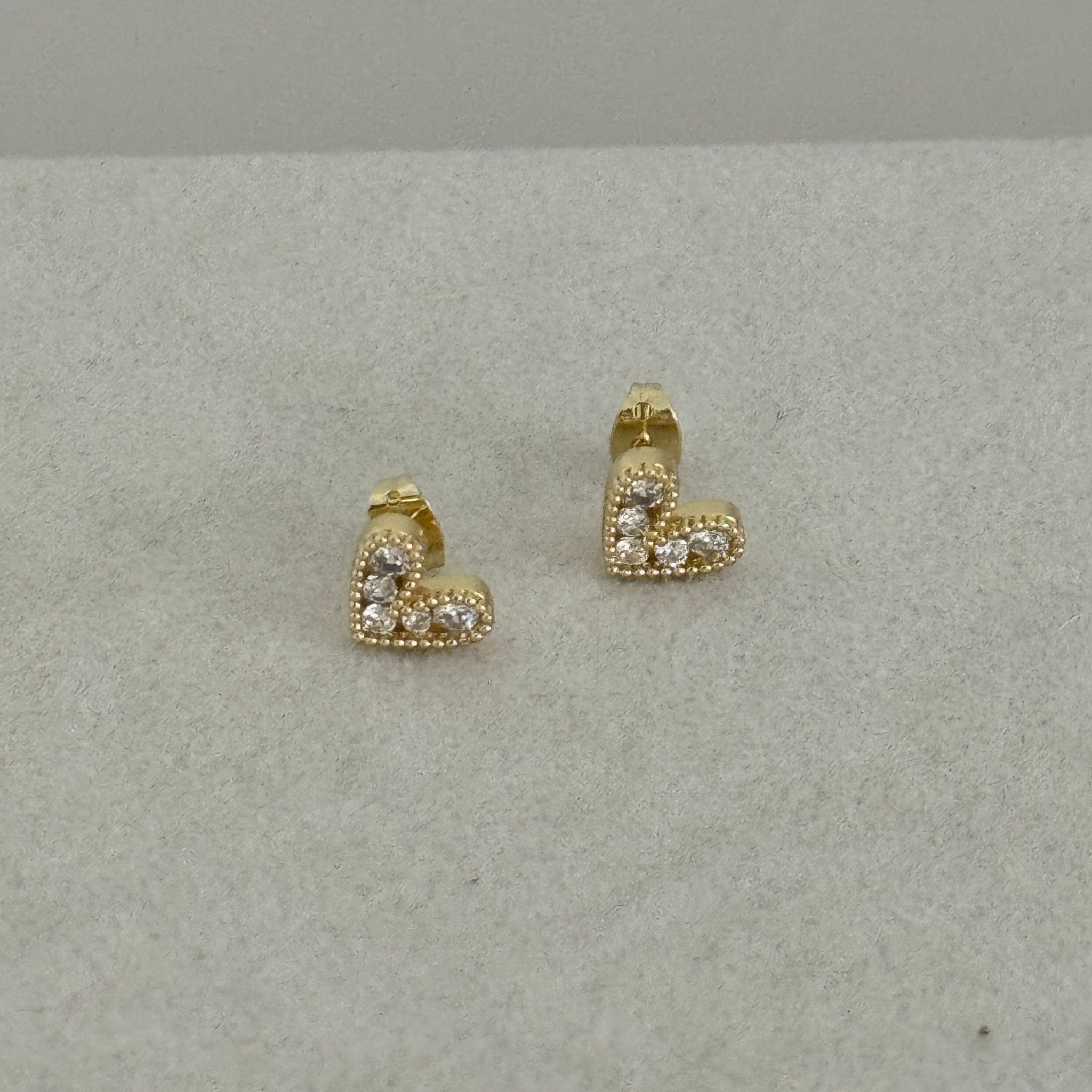 Heart Gemstone Stud Earrings – Multi - Color Variants - Earring | LimaLimón Store - 2