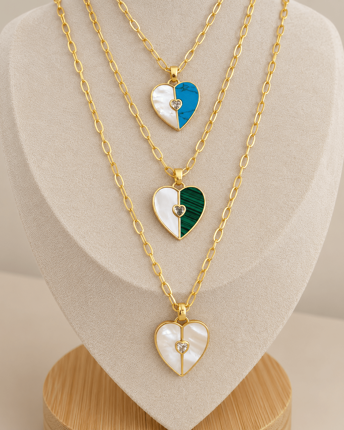 Heart Nacre Necklace - Necklaces | LimaLimón Store - 1