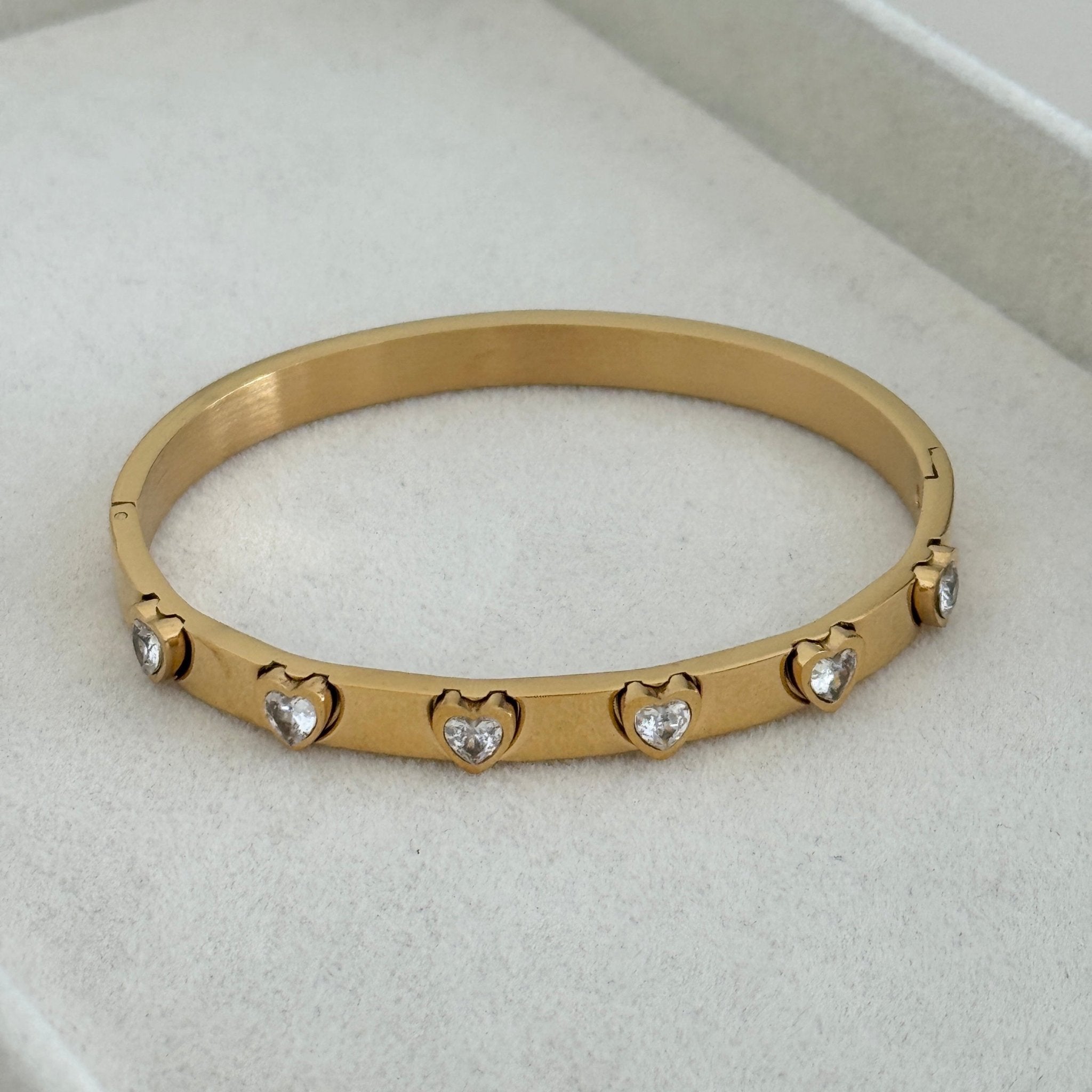 Heart Stone Bangle - Bracelet | LimaLimón Store - 3