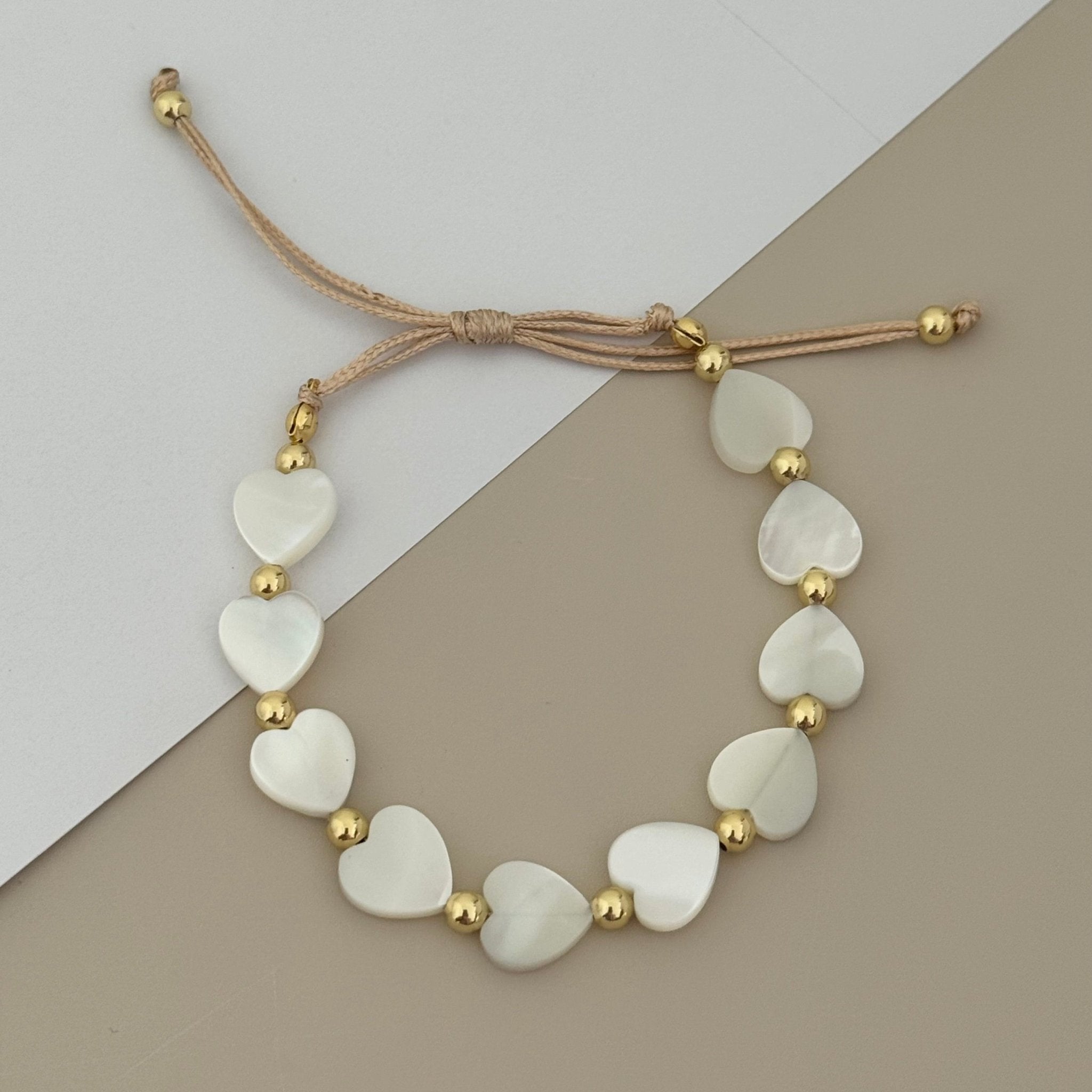 Hearts Pearls Bracelet - LimaLimón Store