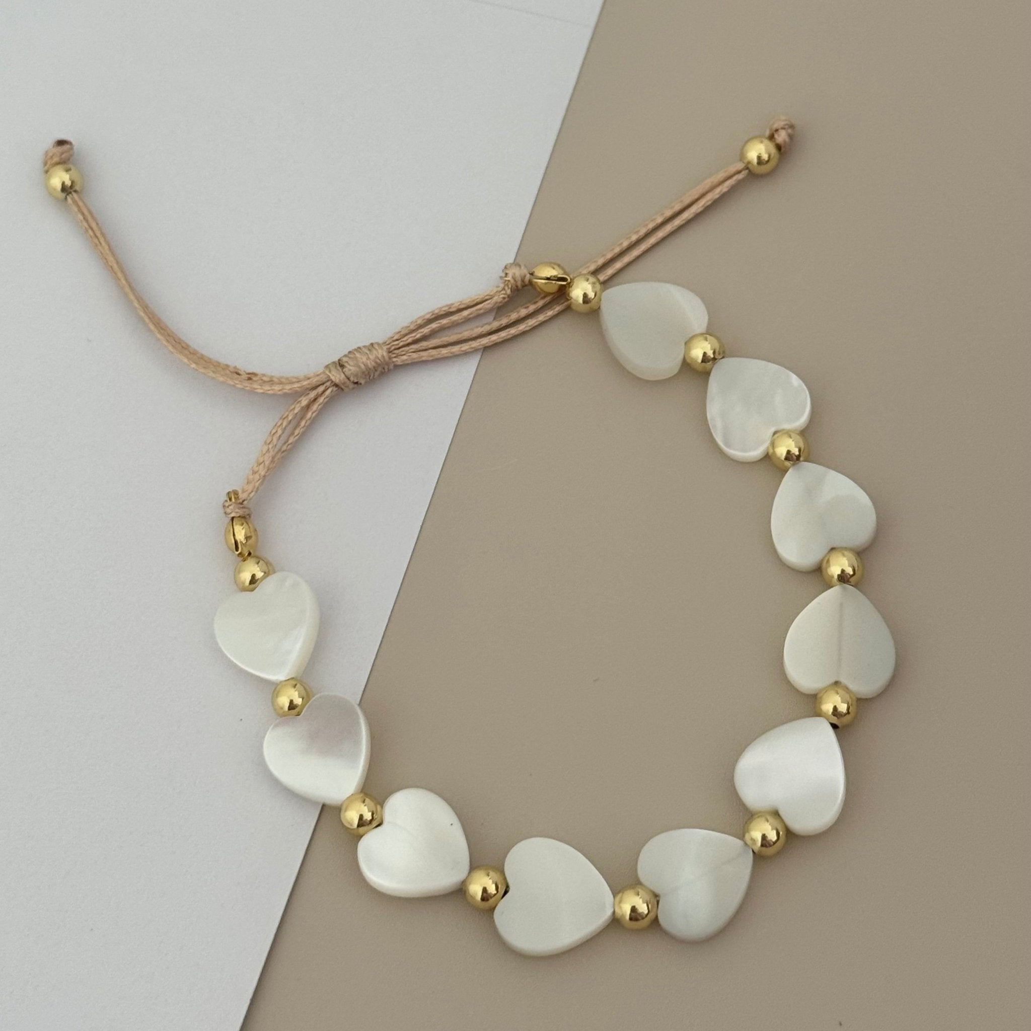 Hearts Pearls Bracelet - LimaLimón Store