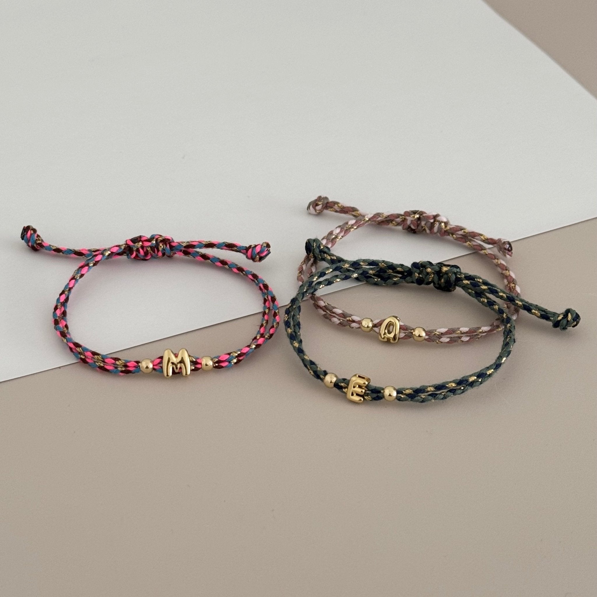 Initial Cord Bracelet - LimaLimón Store