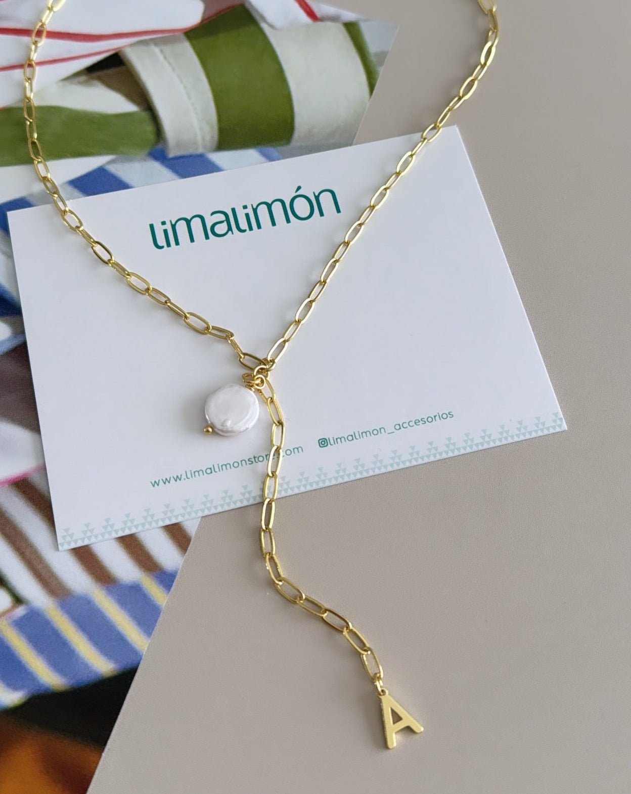 Initial Pearl Necklace - LimaLimón Store