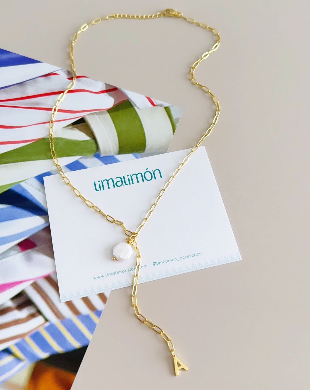 Initial Pearl Necklace - LimaLimón Store