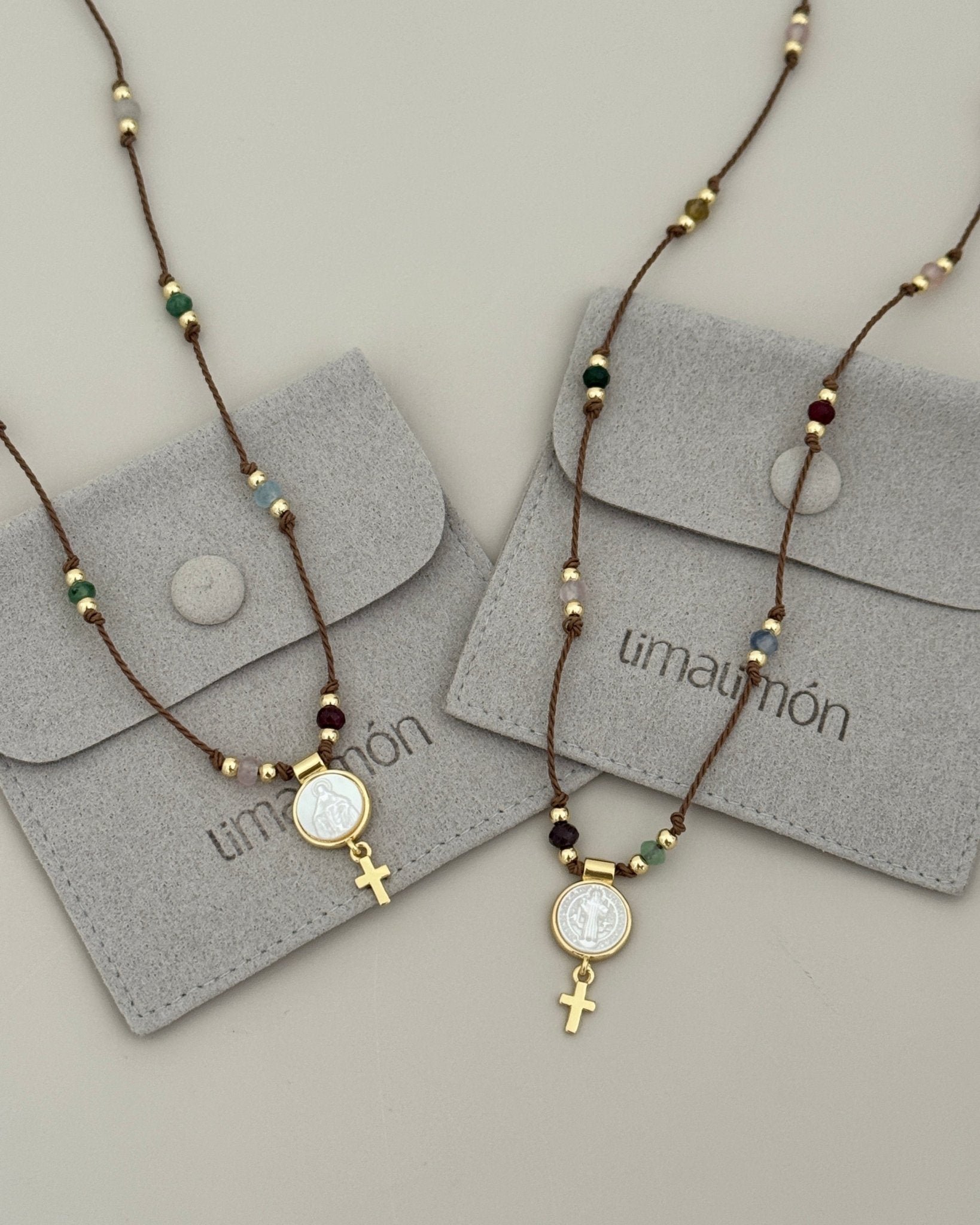 Medal Cord Necklace with Cross - Necklace | LimaLimón Store - 8