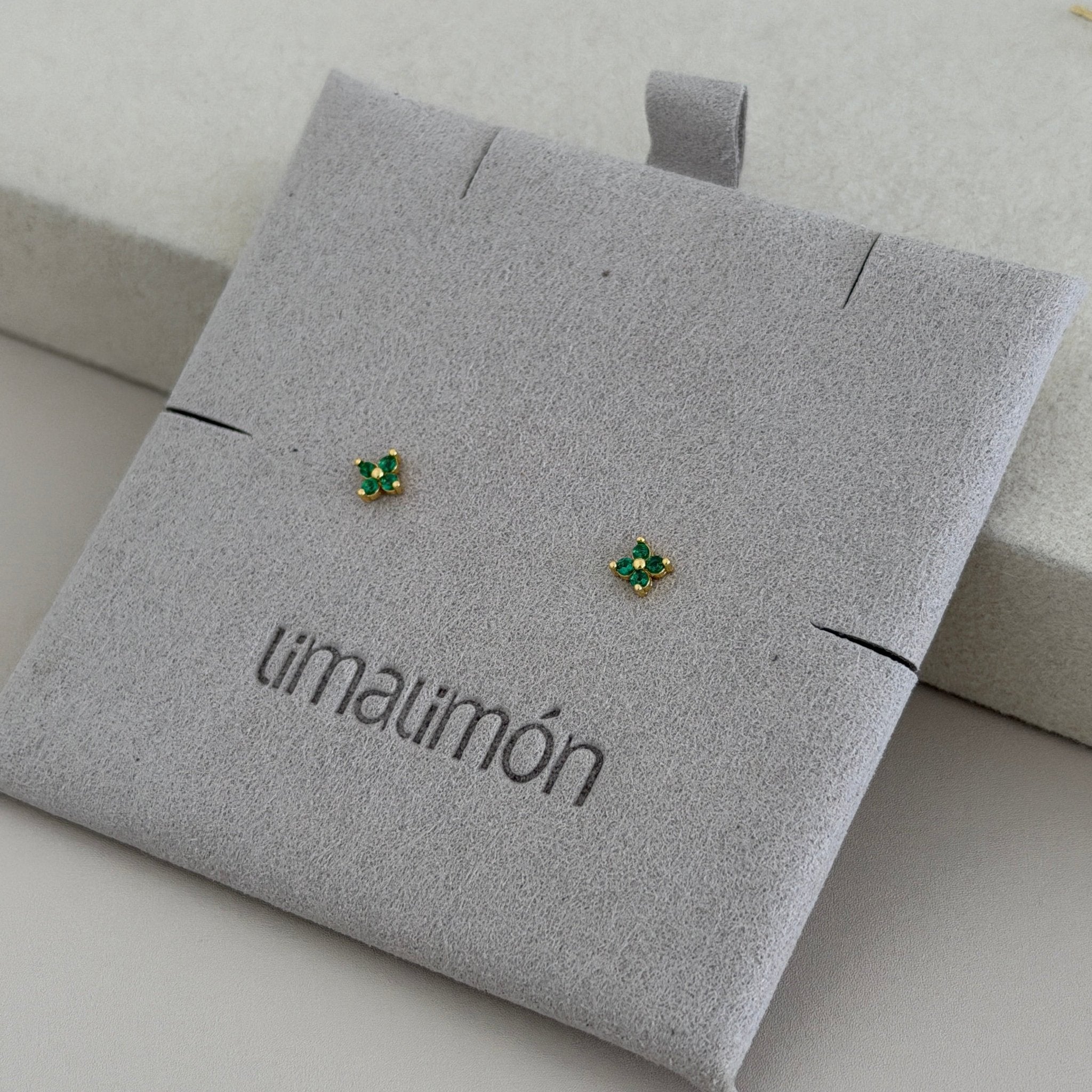 Mini Clover Stud Earrings - Earring | LimaLimón Store - 4