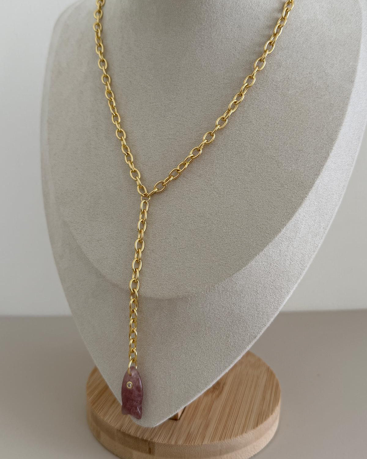 Mini Fish Charm Drop Necklace - Necklace | LimaLimón Store - 8