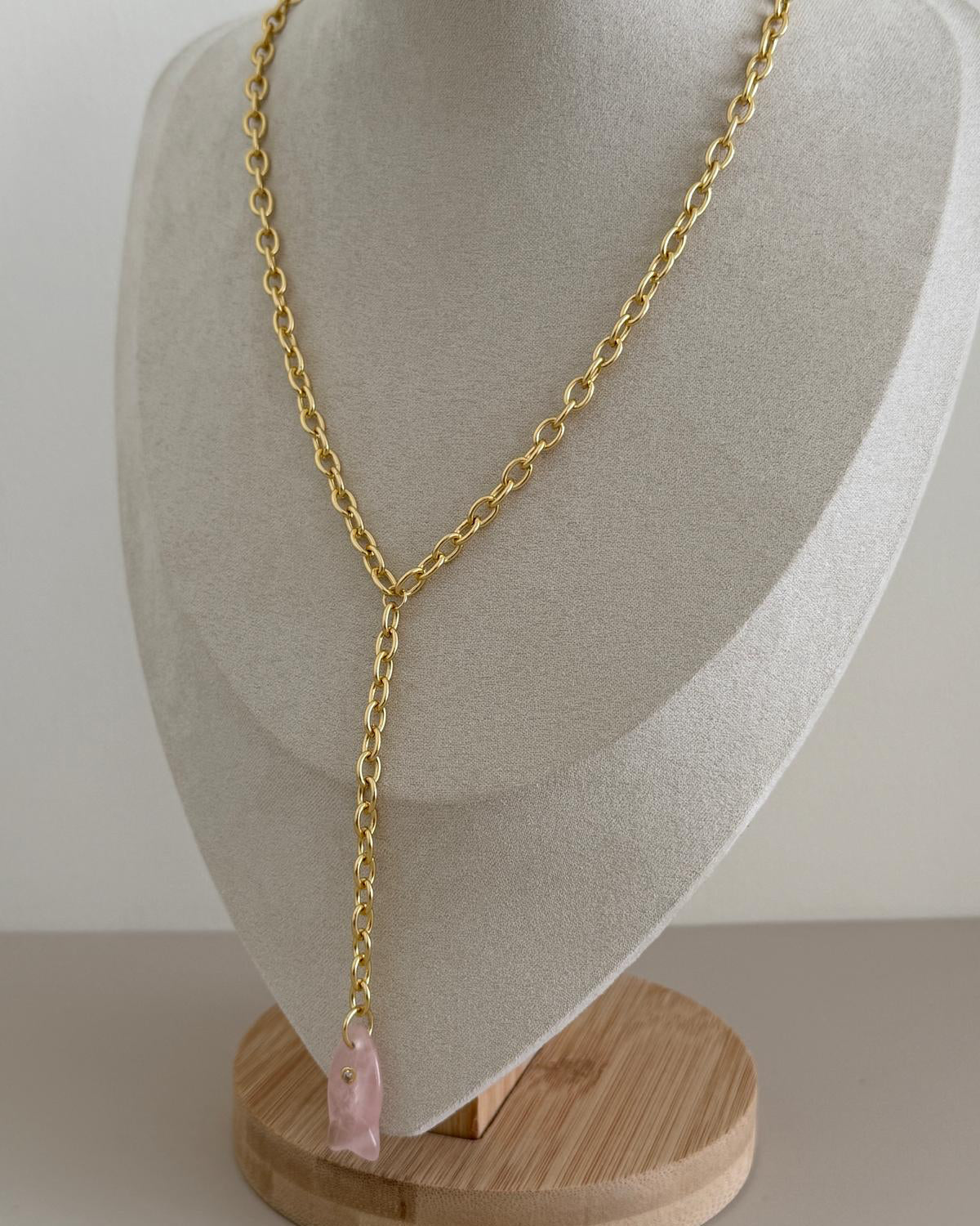 Mini Fish Charm Drop Necklace - Necklace | LimaLimón Store - 10