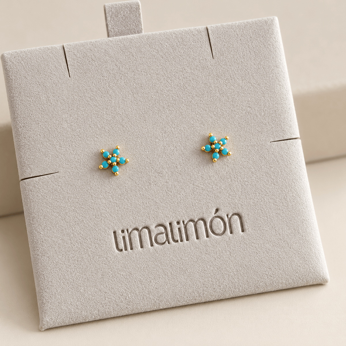 Mini Flower Crystal Stud Earrings - Earring | LimaLimón Store - 2