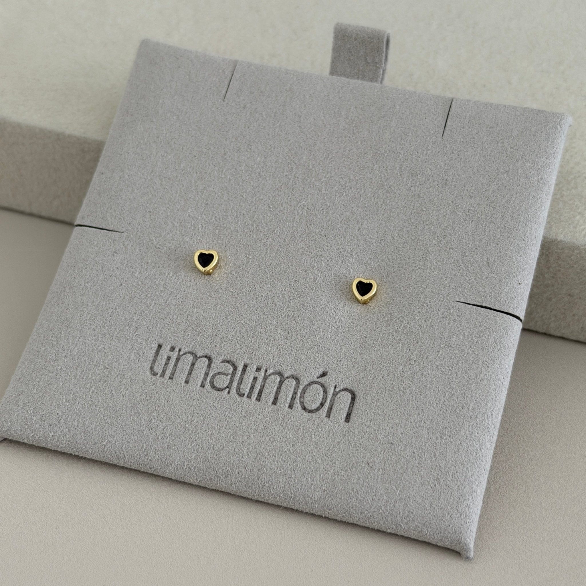 Mini Heart Drop Stud Earrings - Earring | LimaLimón Store - 3