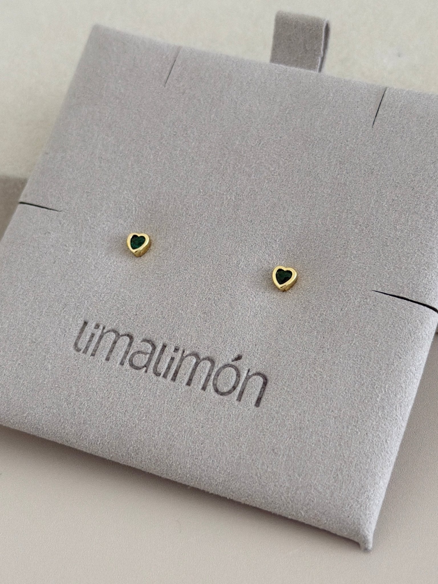 Mini Heart Drop Stud Earrings - Earring | LimaLimón Store - 2