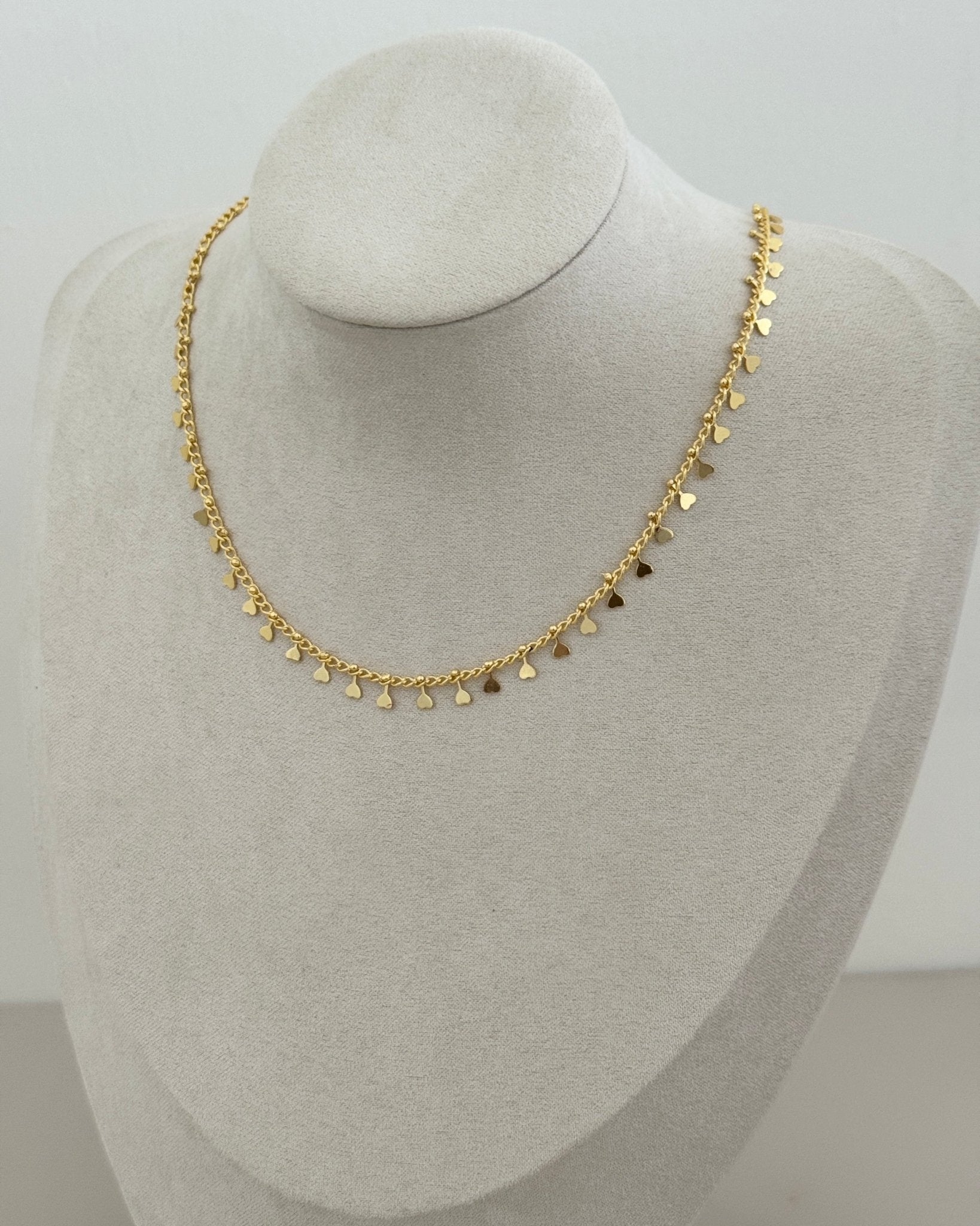 Mini Hearts Charm Necklace - Necklaces | LimaLimón Store - 1