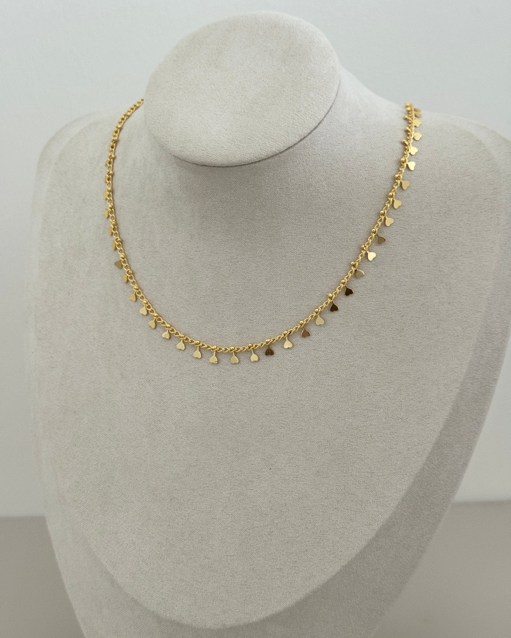 Mini Hearts Charm Necklace - Necklaces | LimaLimón Store - 2
