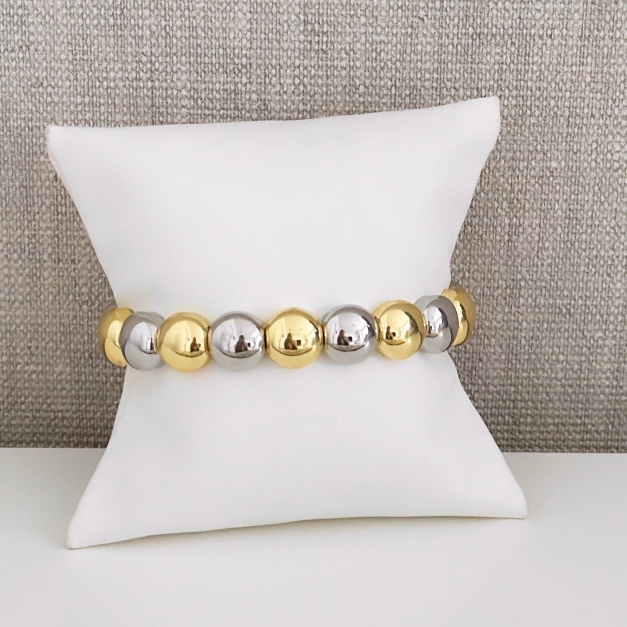 Mixed Metal Dome Bracelet - Bracelet | LimaLimón Store - 1