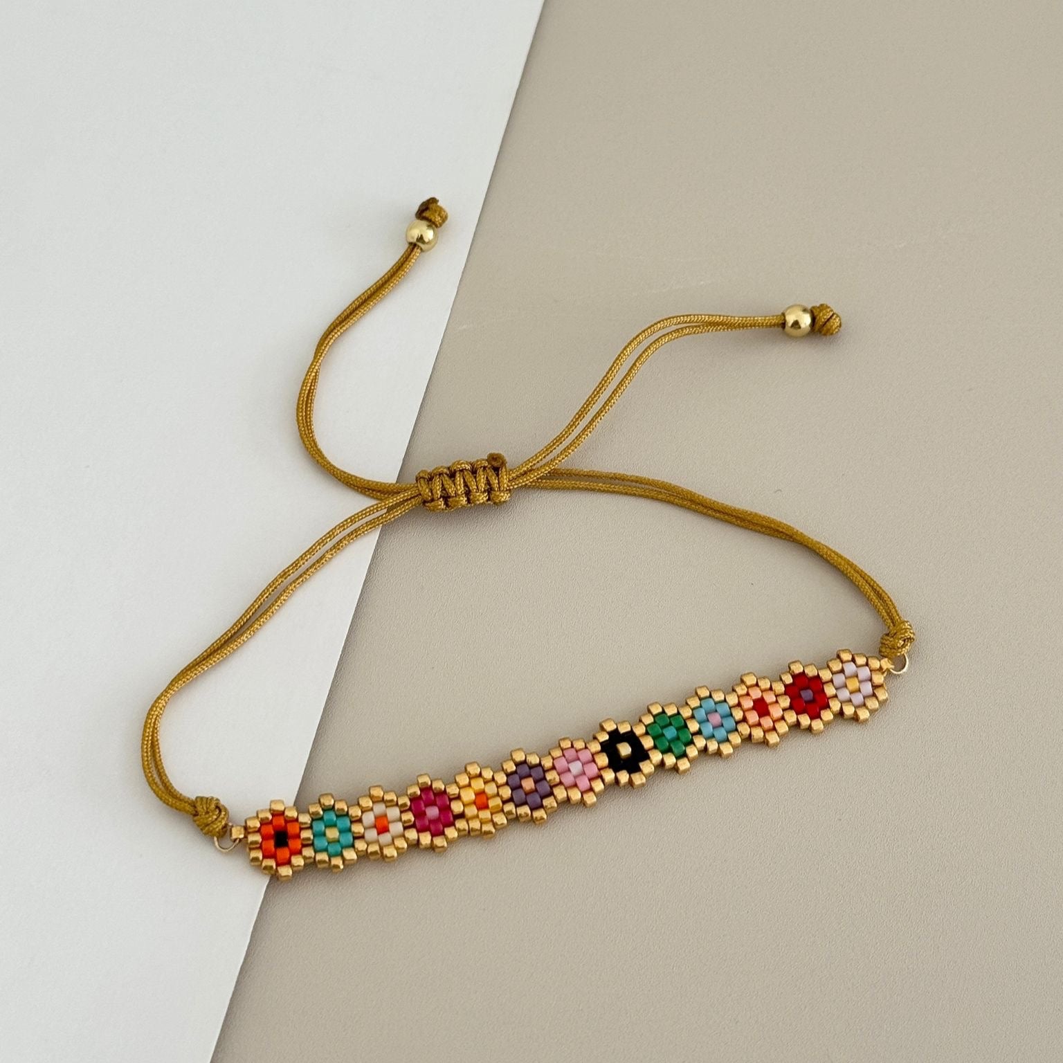 Miyuki Rainbow Flower Bracelet - Bracelets | LimaLimón Store - 1