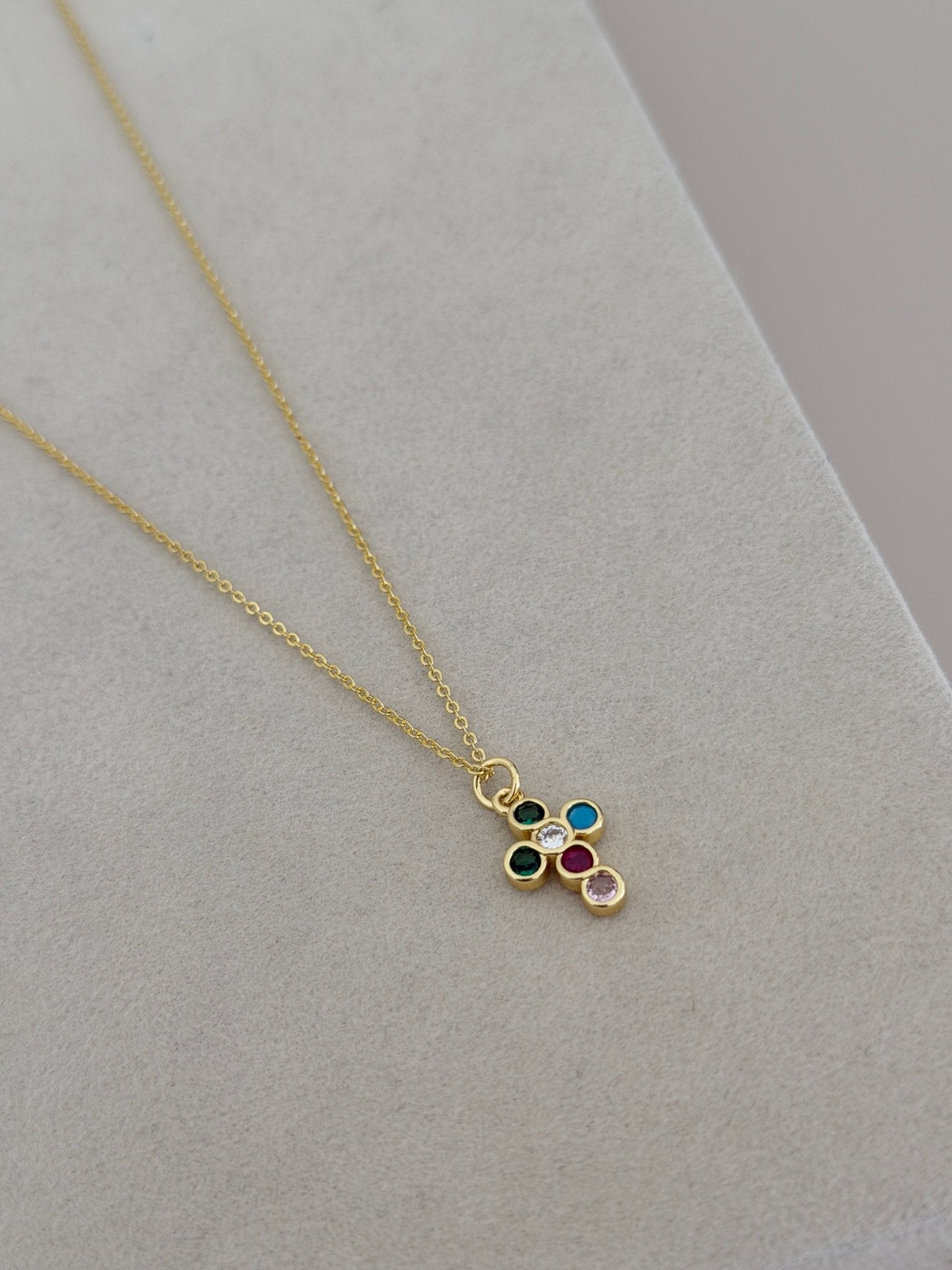 Multicolor Cross Necklace - Necklace | LimaLimón Store - 2