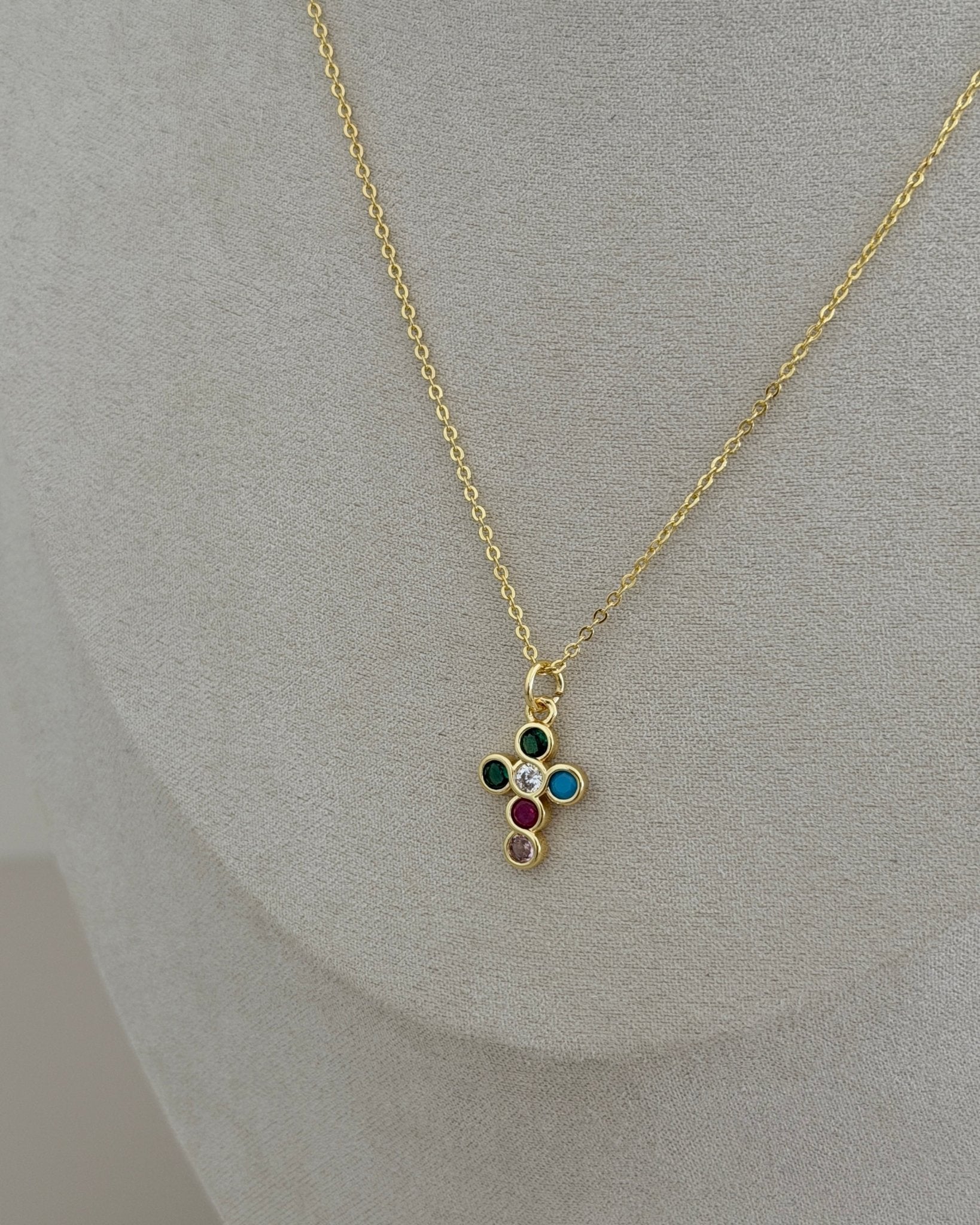 Multicolor Cross Necklace - Necklace | LimaLimón Store - 5