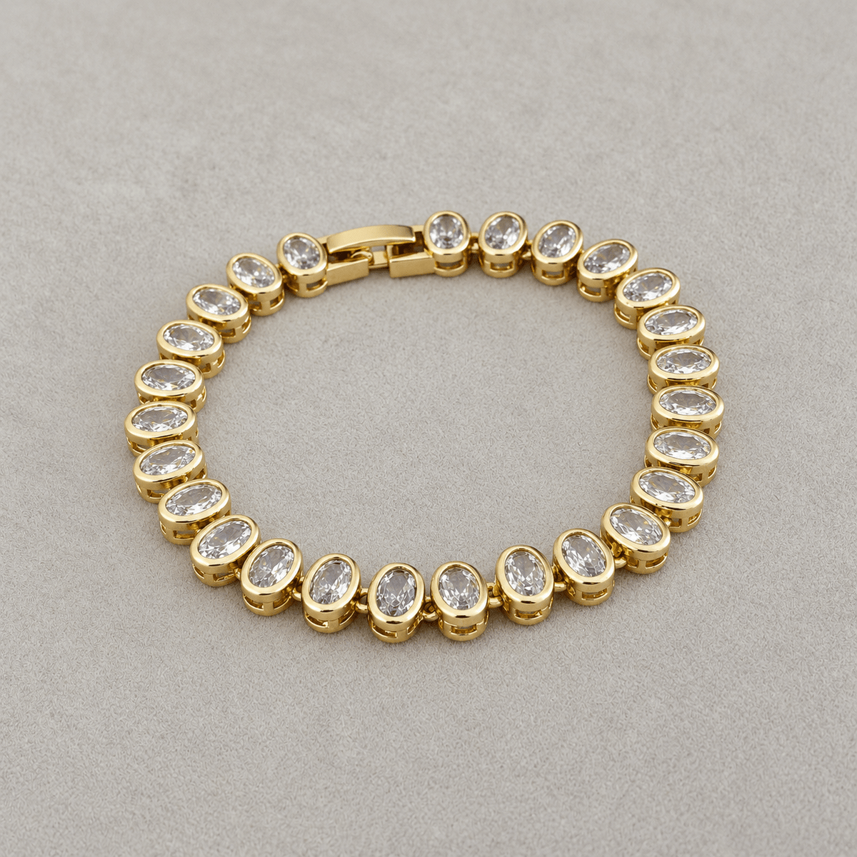 Oval Crystal Tennis Bracelet - Bracelets | LimaLimón Store - 4
