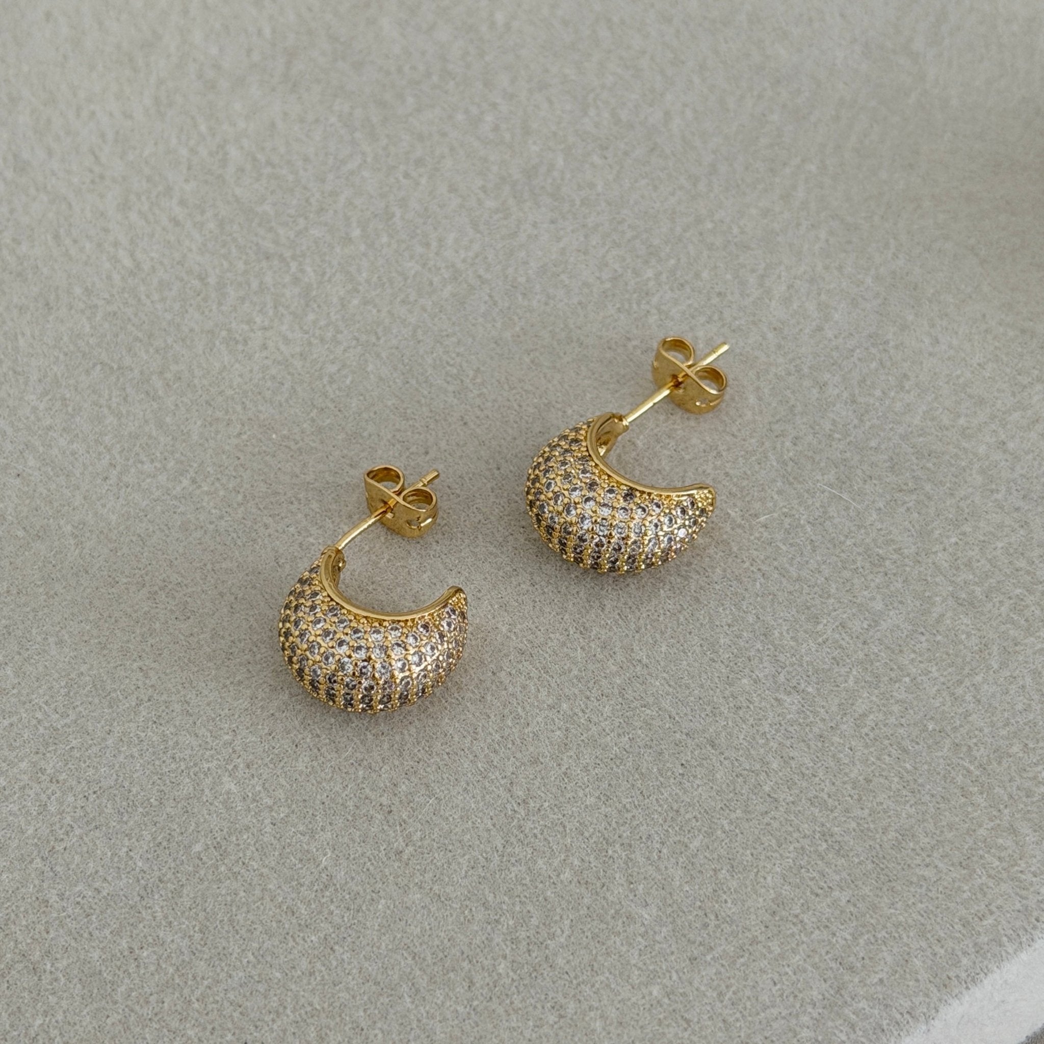 Pavé Mini Hoop Earrings - Earring | LimaLimón Store - 4