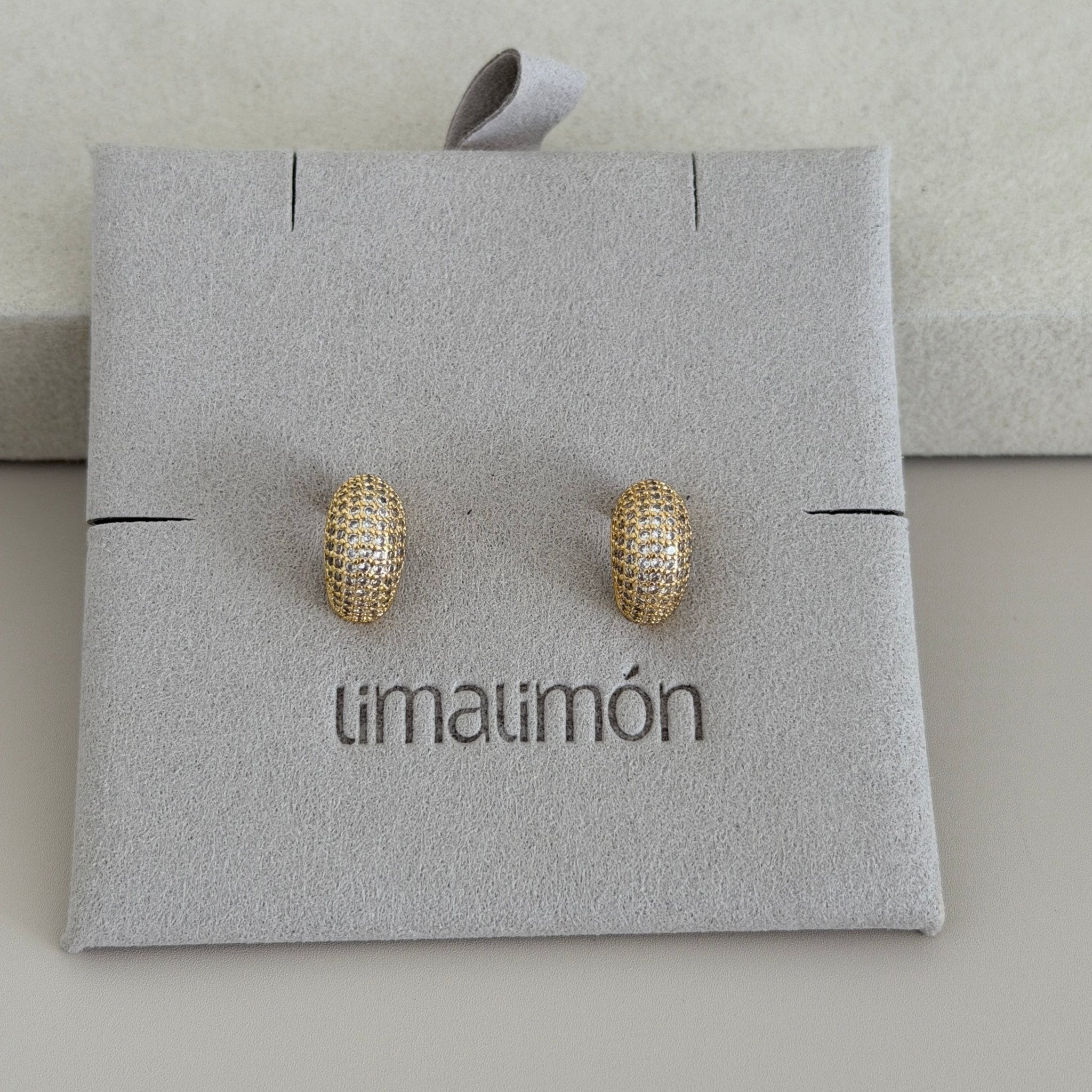 Pavé Mini Hoop Earrings - Earring | LimaLimón Store - 2