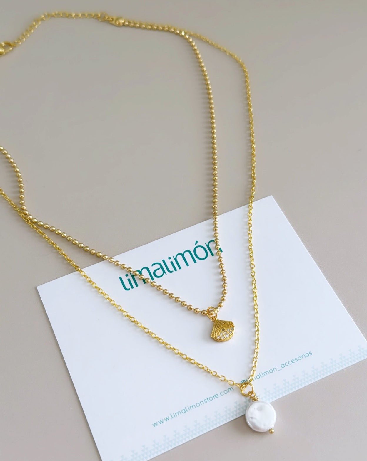 Pearl and Shells Layering - LimaLimón Store