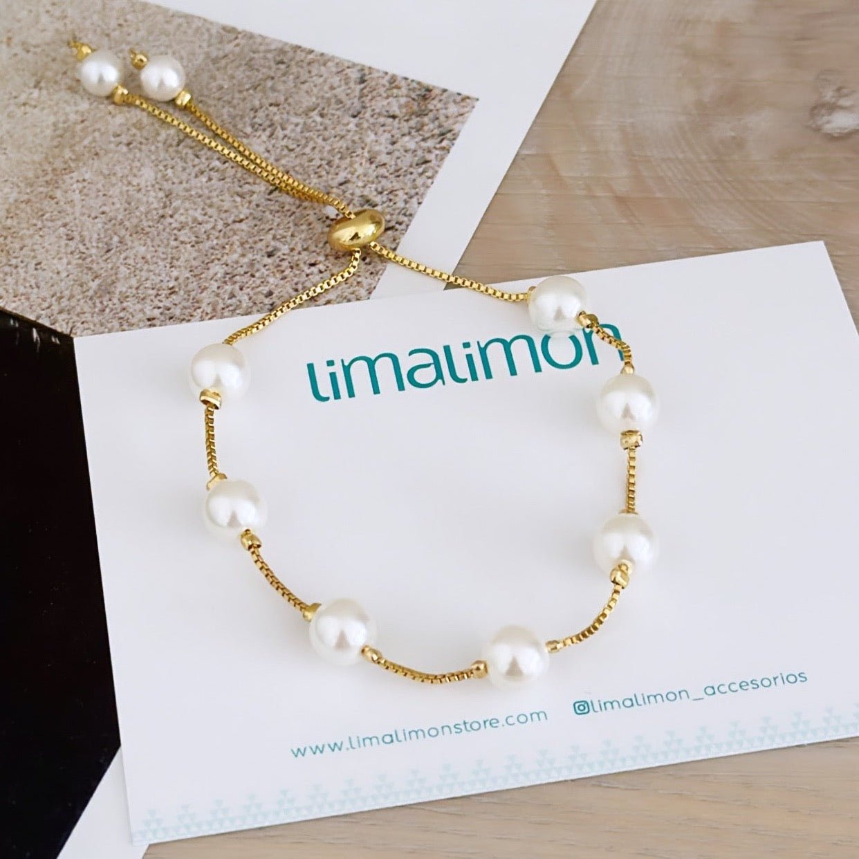 Pearl Glow Adjustable Bracelet - Bracelet | LimaLimón Store - 2