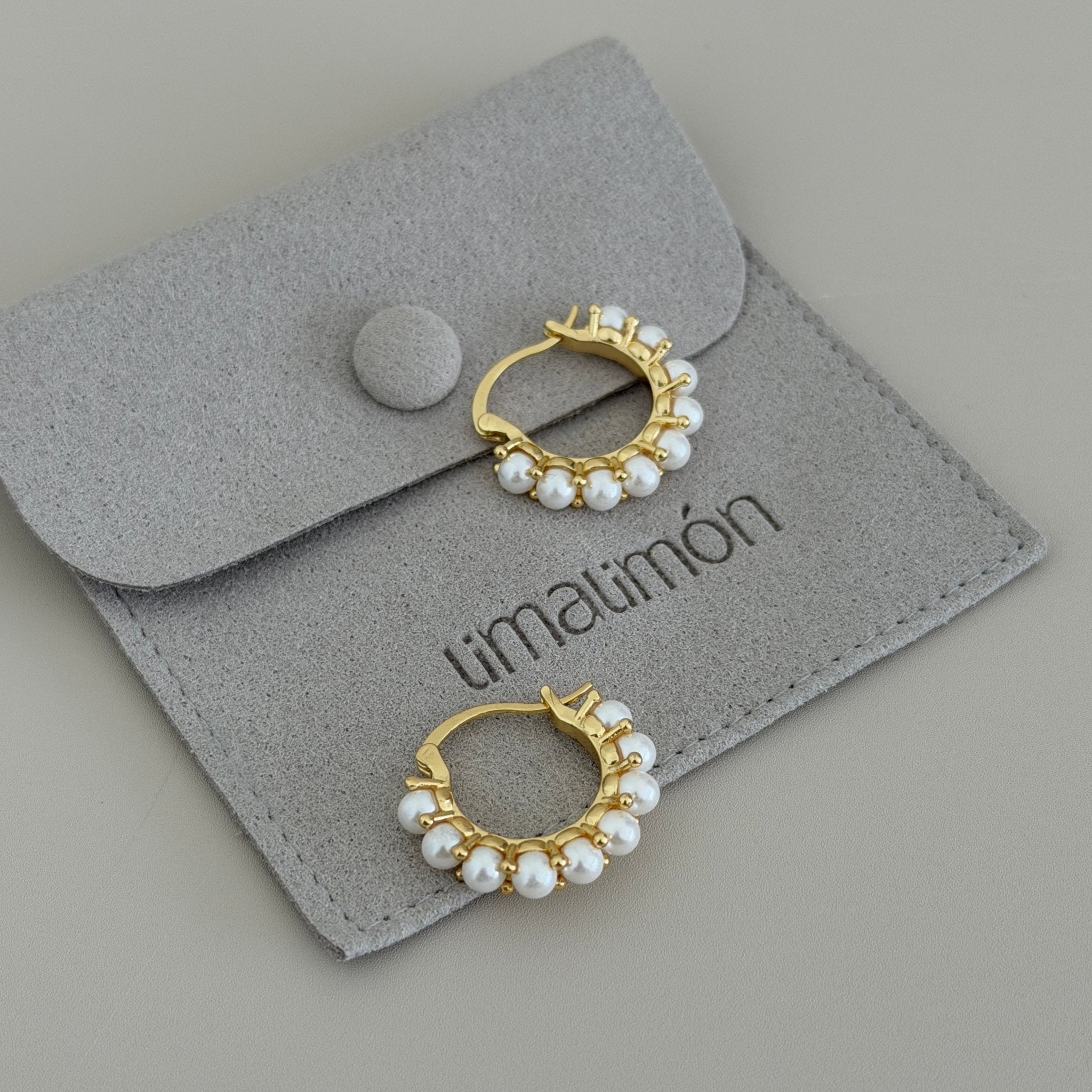 Pearl Halo Hoop Earrings - Earring | LimaLimón Store - 2