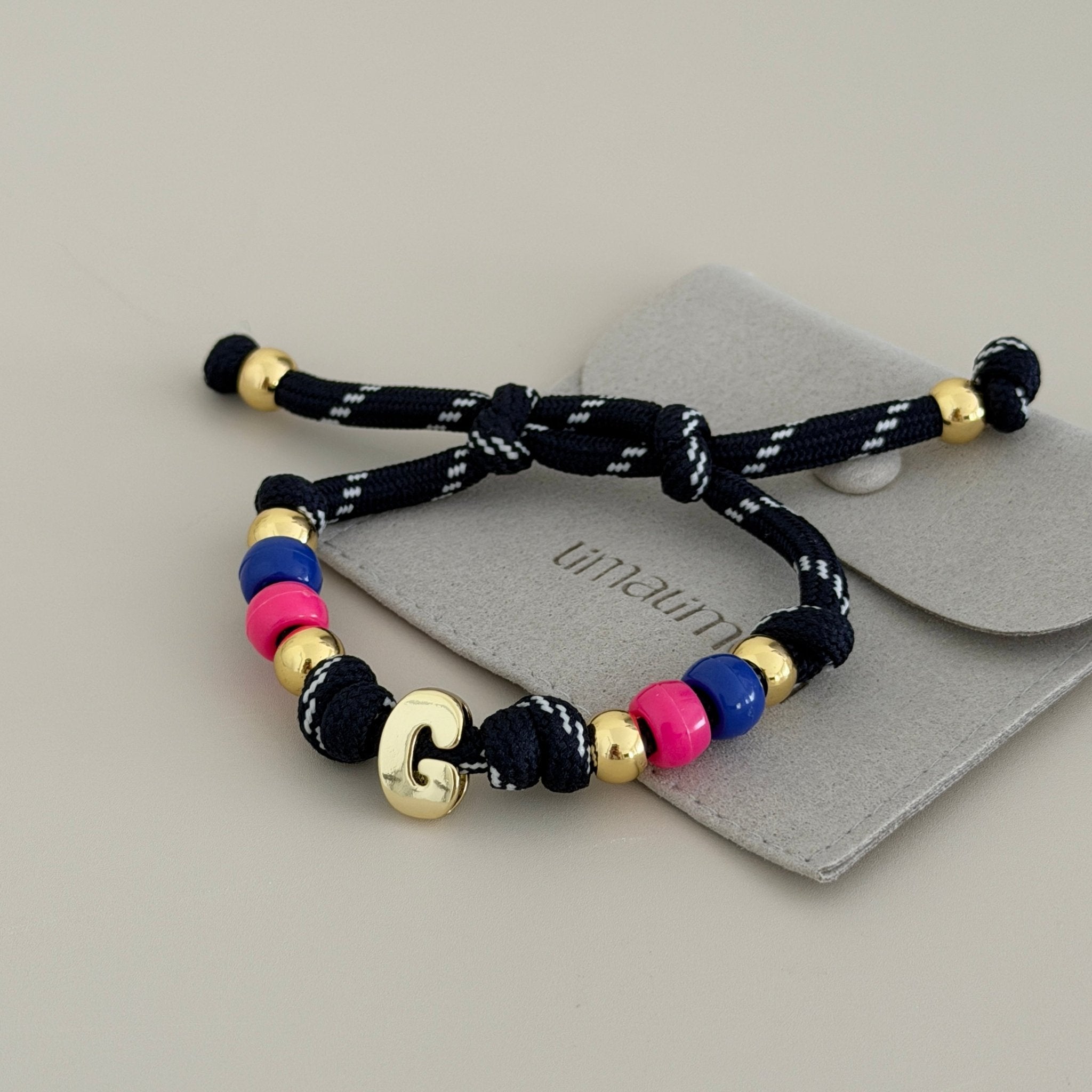 Personalized Initial Cord Bracelet - Bracelet | LimaLimón Store - 3