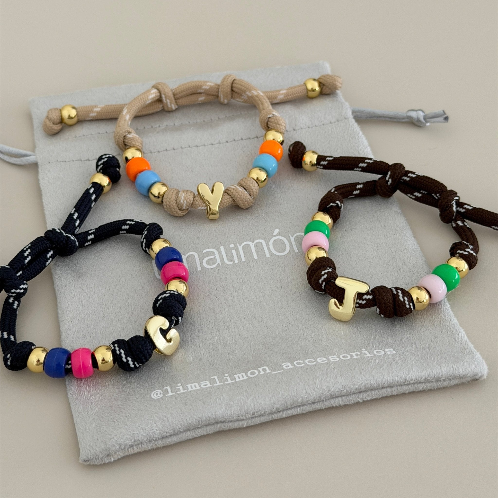 Personalized Initial Cord Bracelet - Bracelet | LimaLimón Store - 6