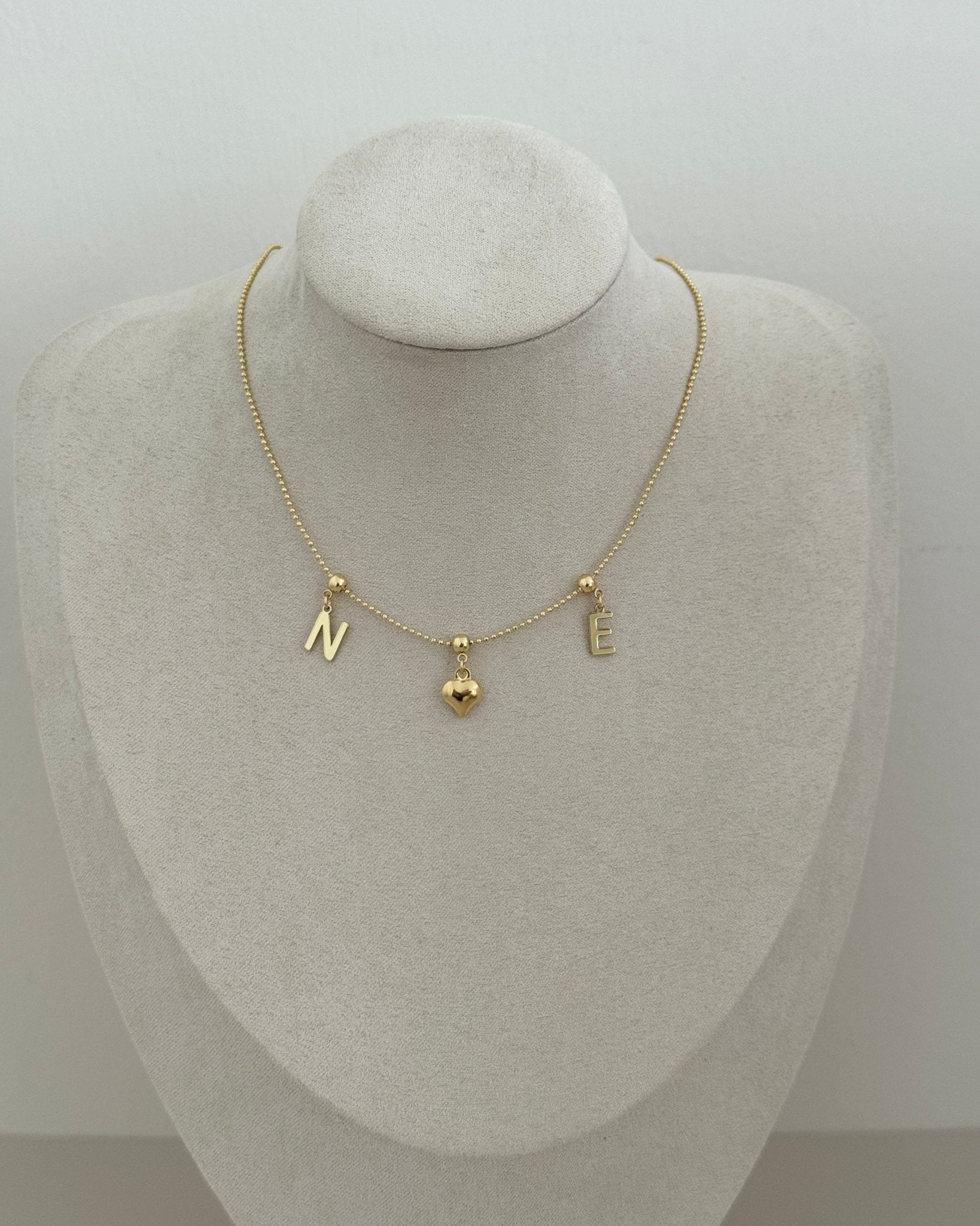 Personalized Initials & Charms Necklace – Adjustable - Collares | LimaLimón Store - 4