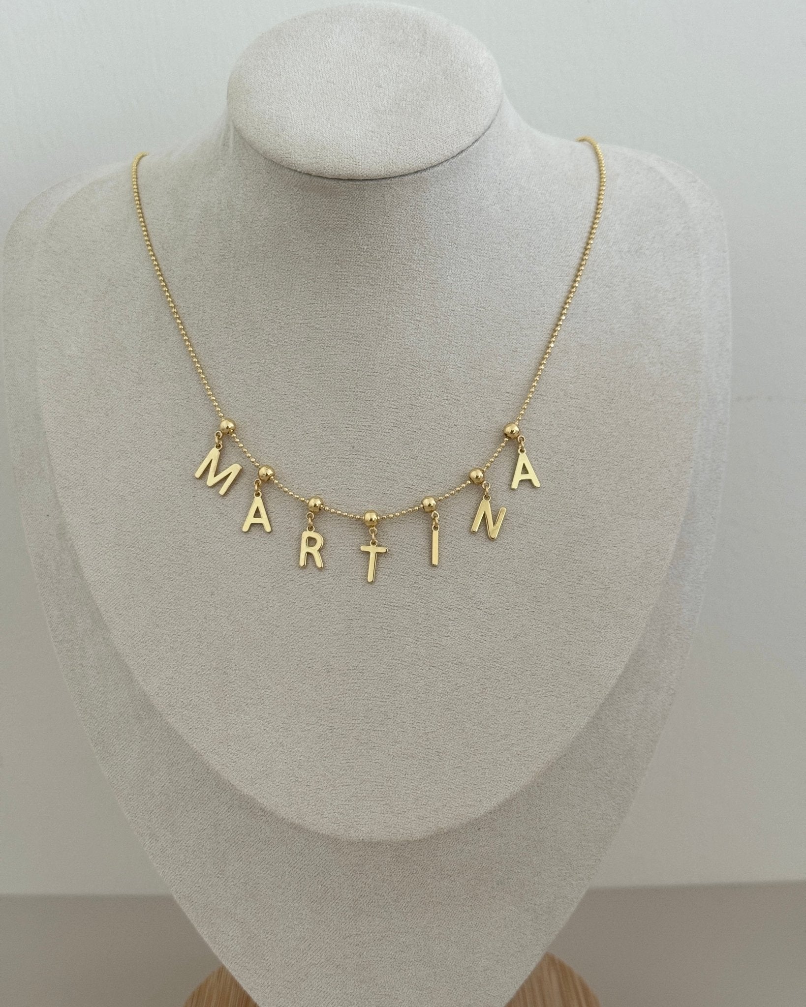 Personalized Initials & Charms Necklace – Adjustable - Collares | LimaLimón Store - 1