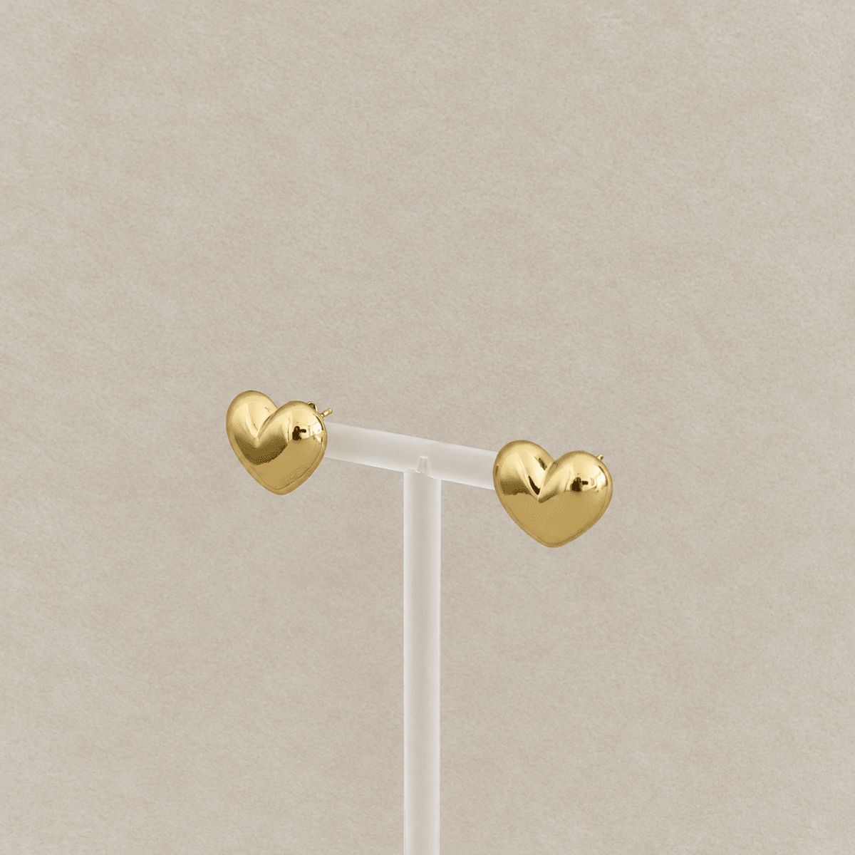Puffy Heart Stud Earrings - Earring | LimaLimón Store - 3