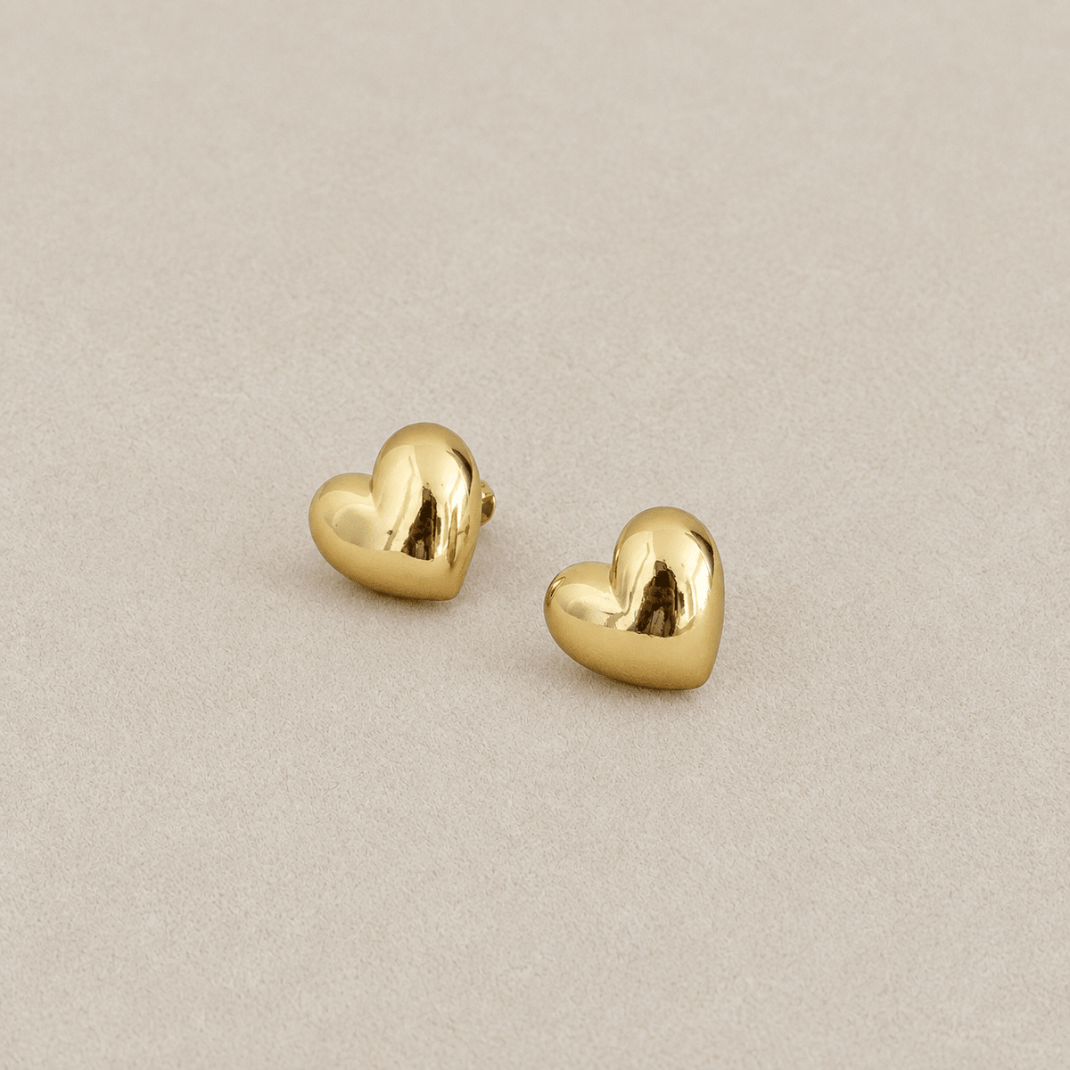 Puffy Heart Stud Earrings - Earring | LimaLimón Store - 1