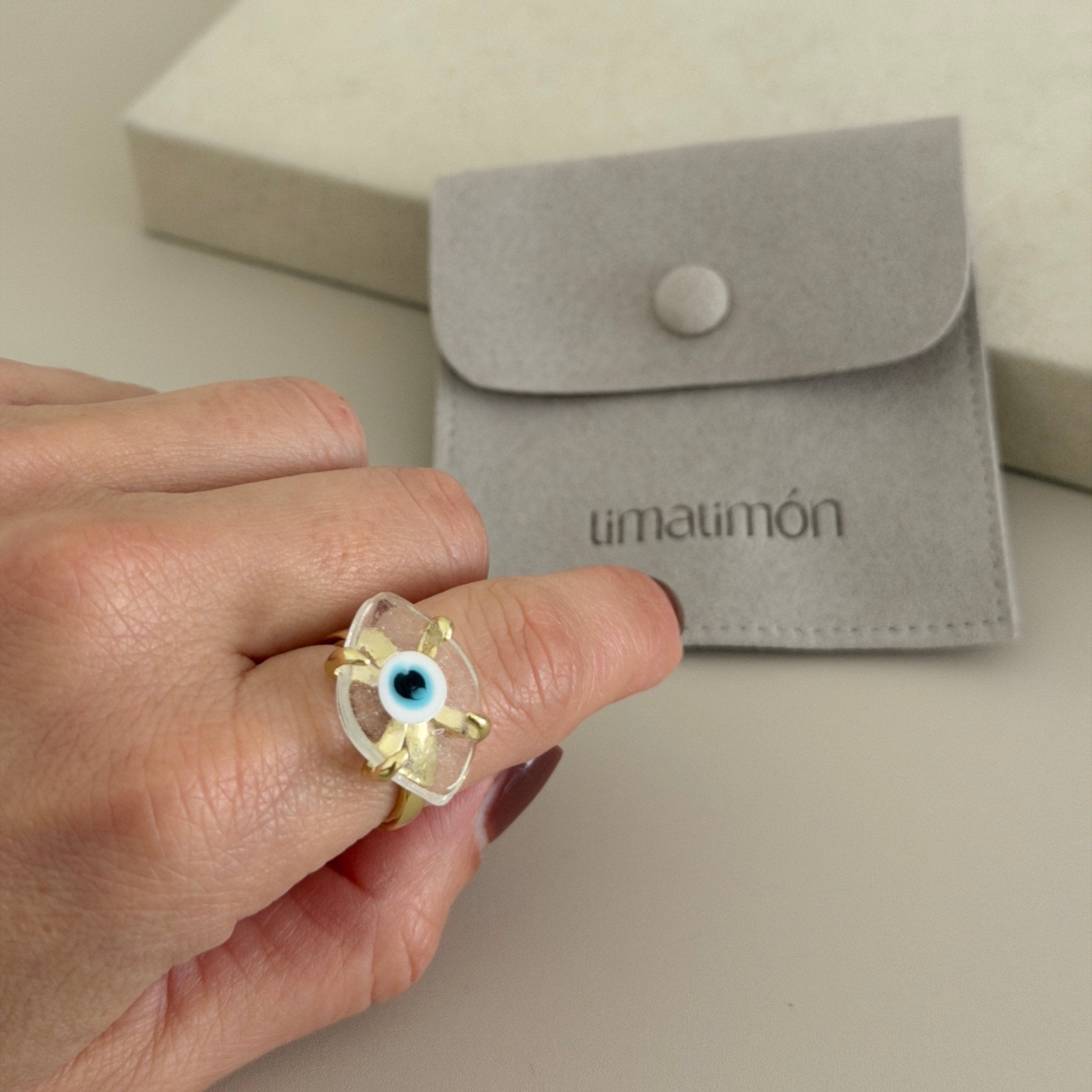 Radiant Evil Eye Ring - ring jewelry | LimaLimón Store - 2