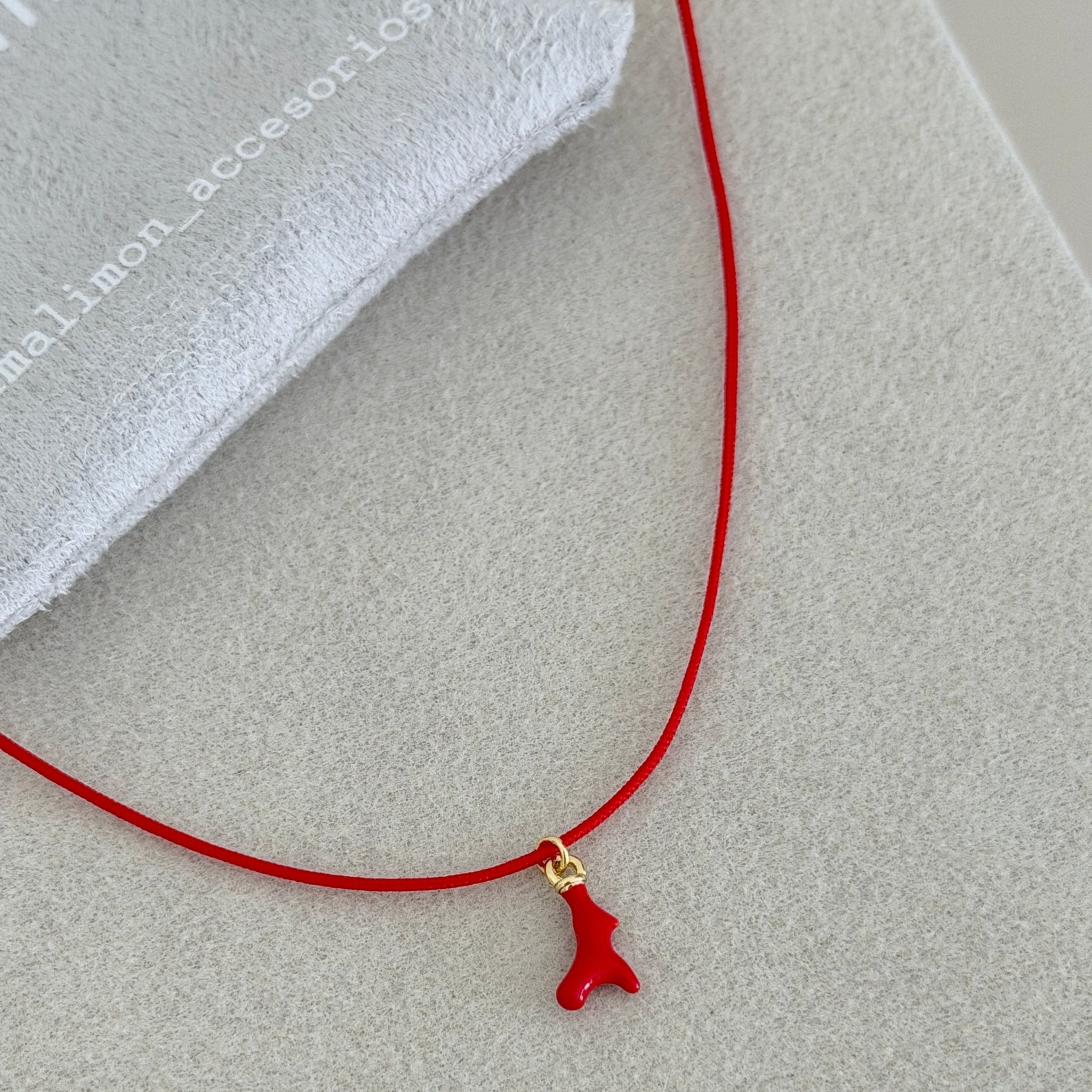 Red Coral Cord Bracelet - Necklaces | LimaLimón Store - 2