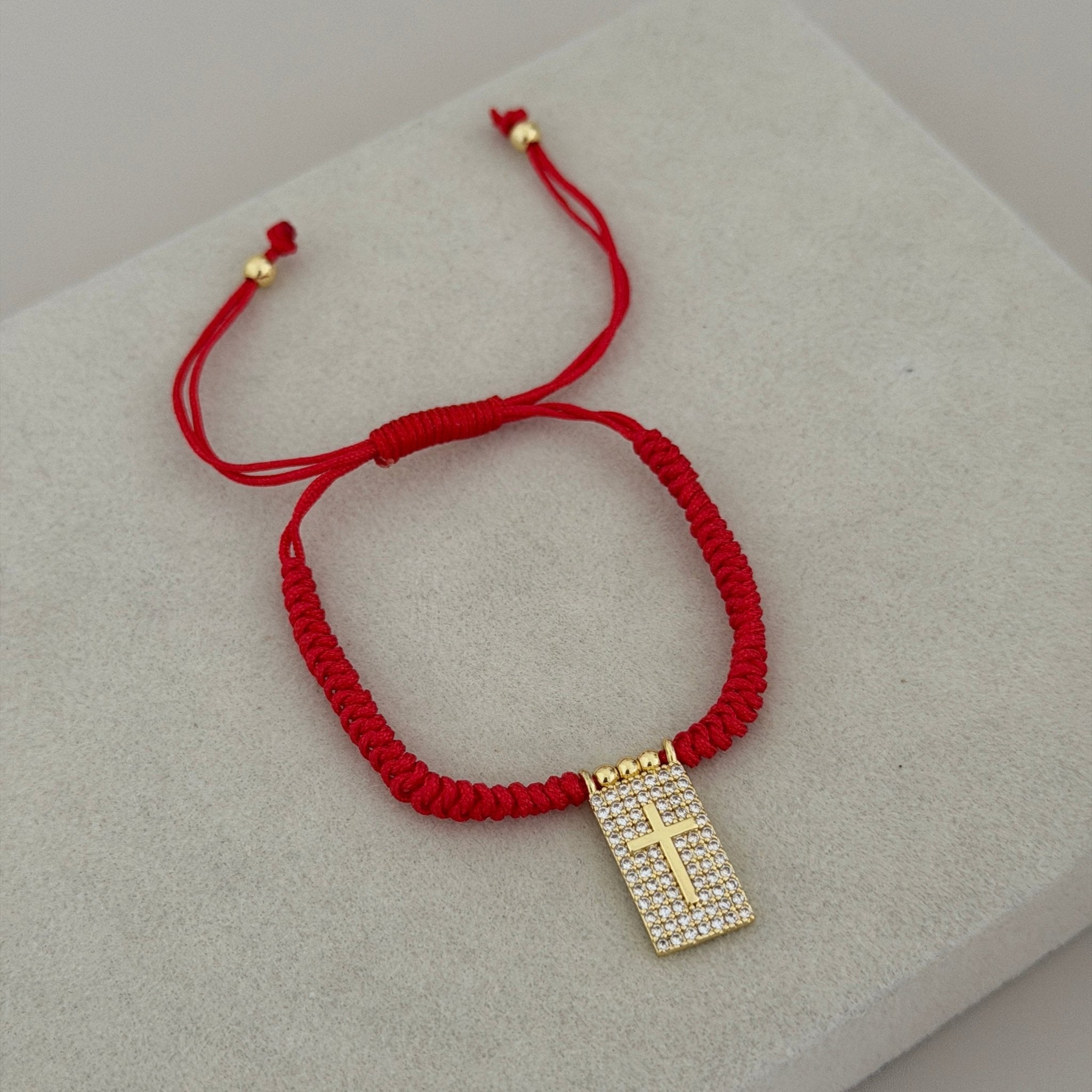 Red Faith Cord Bracelet - Bracelet | LimaLimón Store - 1