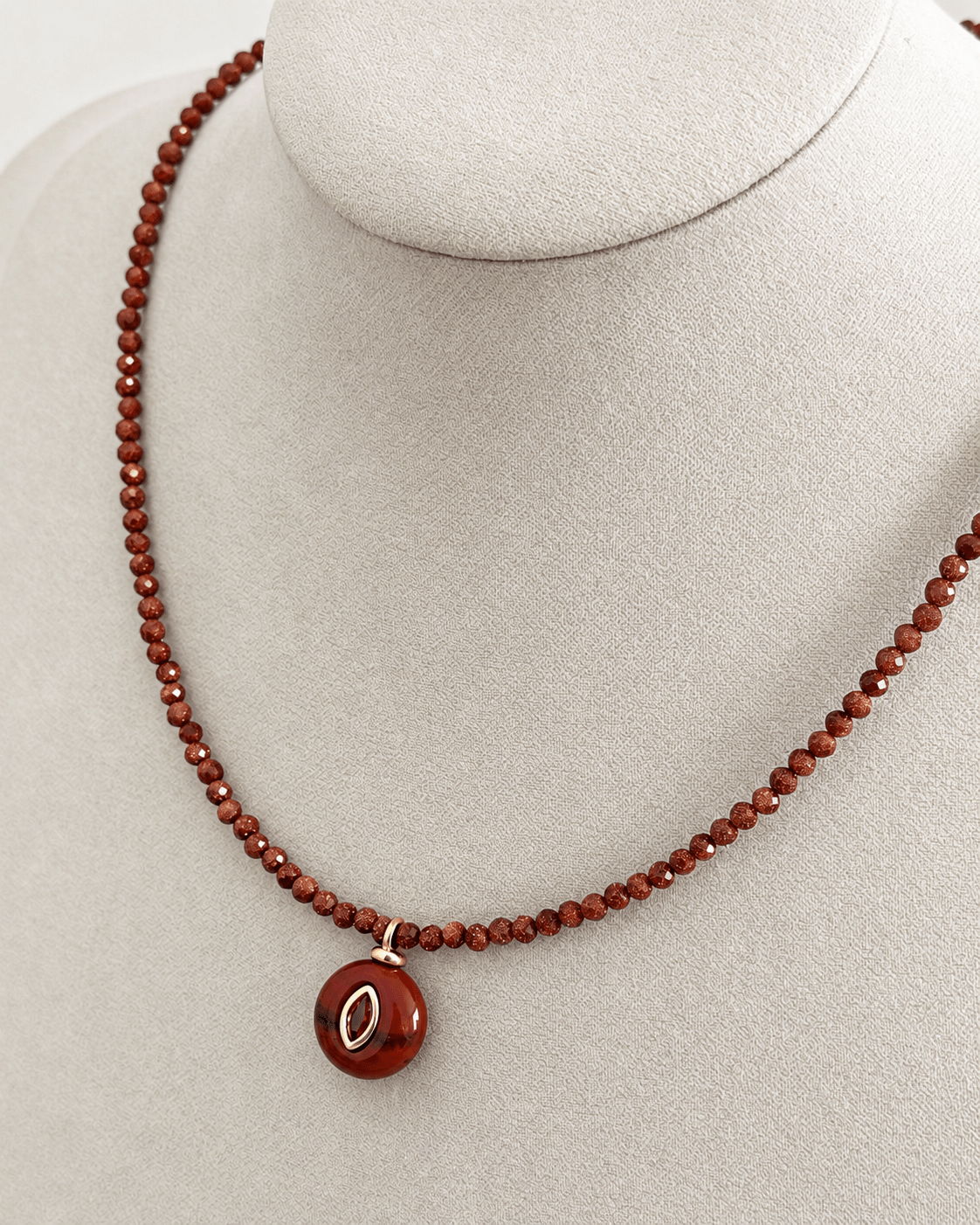 Ruby Evil Eye Beaded Necklace - Necklaces | LimaLimón Store - 2