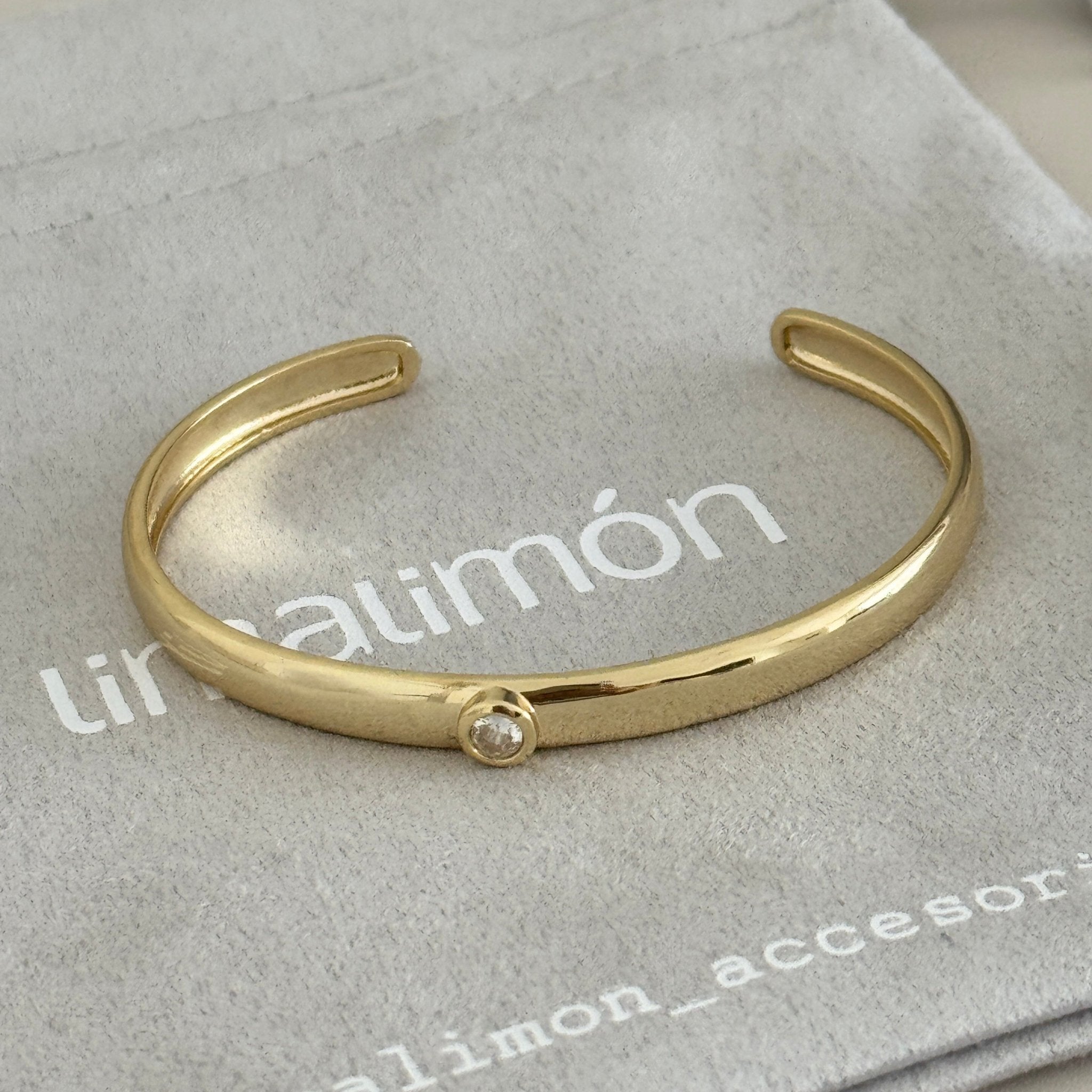 Single Stone Bangle - Bracelets | LimaLimón Store - 3