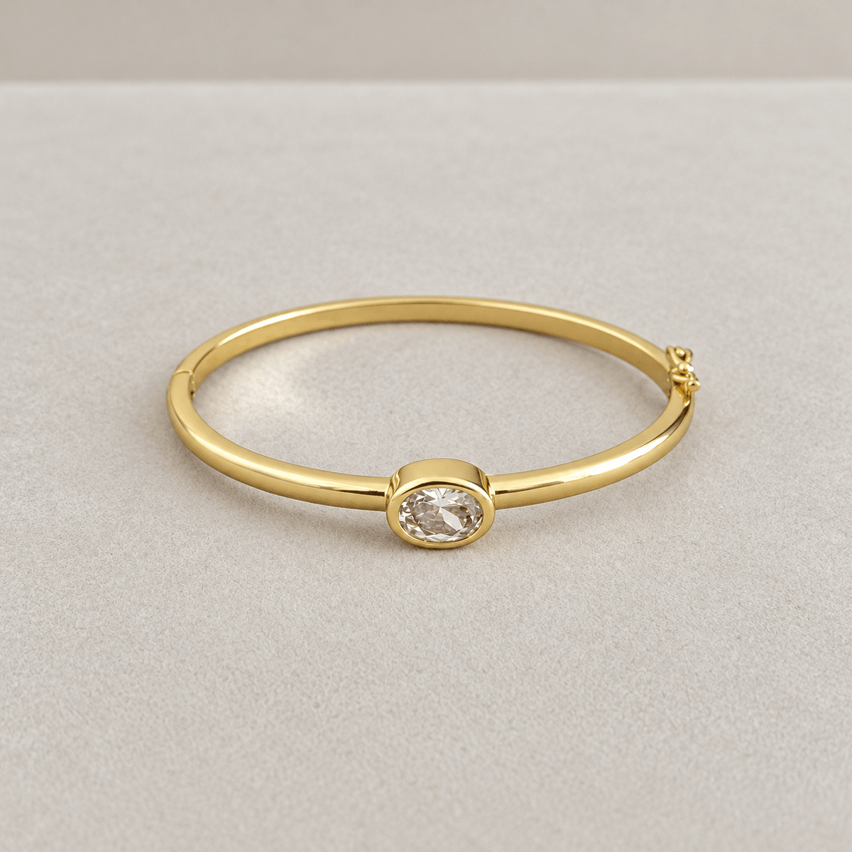 Solitaire Crystal Bangle Bracelet - Bracelets | LimaLimón Store - 3