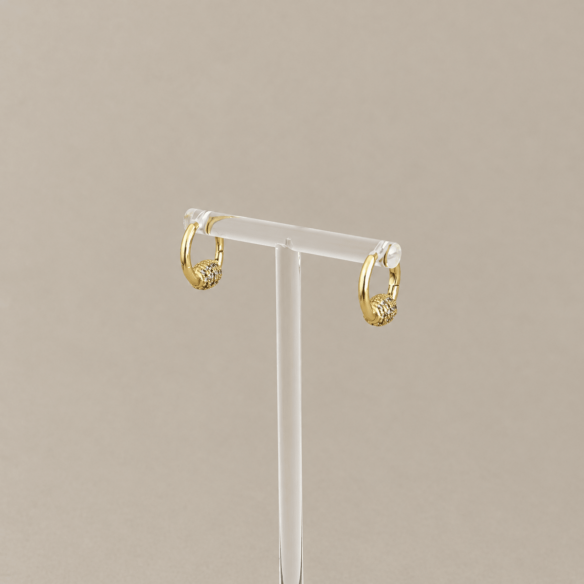 Sparkling Bead Mini Hoops - Earring | LimaLimón Store - 3