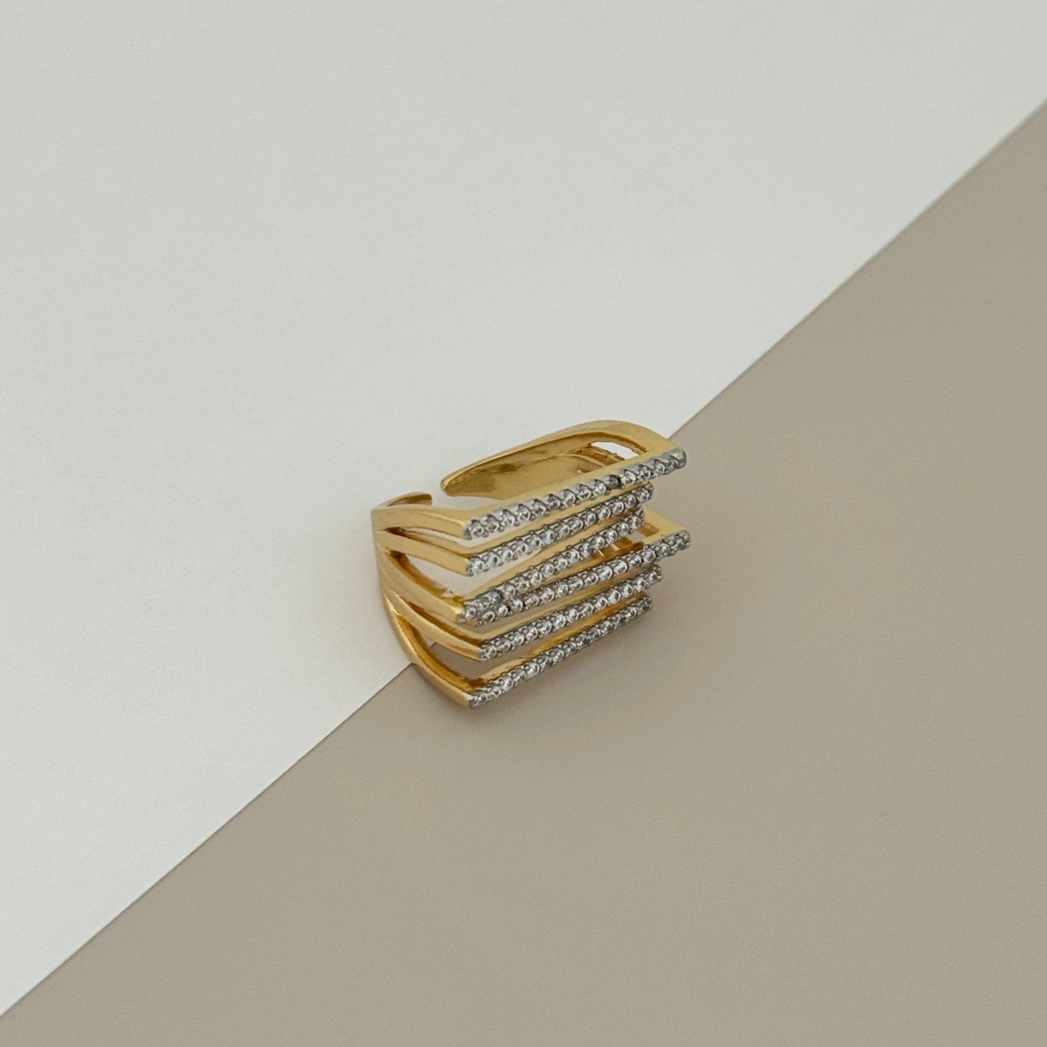 Stacked Sparkle Statement Ring - ring jewelry | LimaLimón Store - 1
