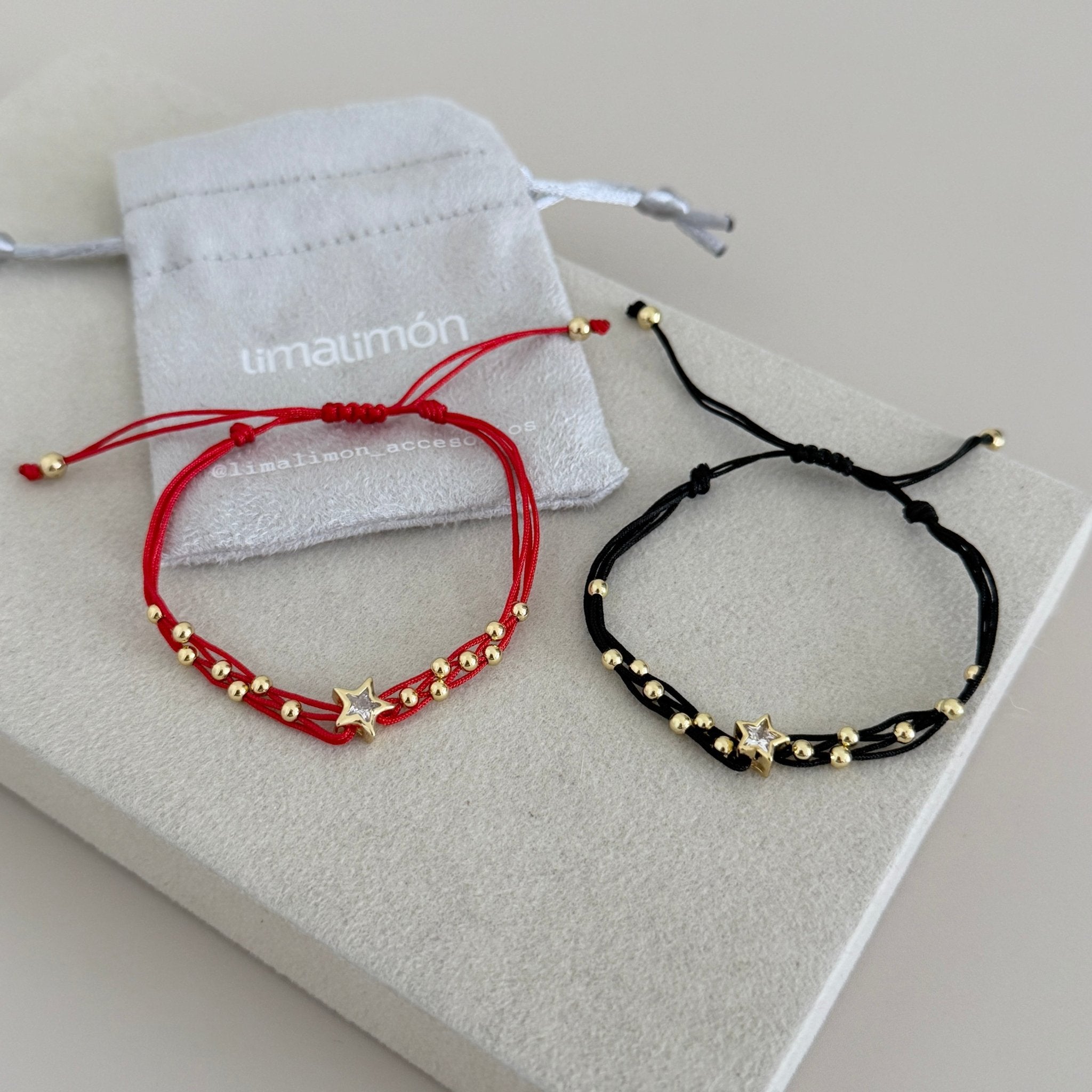 Star Charm Adjustable Cord Bracelet - Bracelet | LimaLimón Store - 1