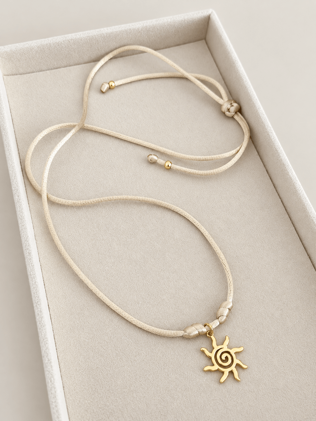 Sun Charm Cord Necklace - Necklaces | LimaLimón Store - 2