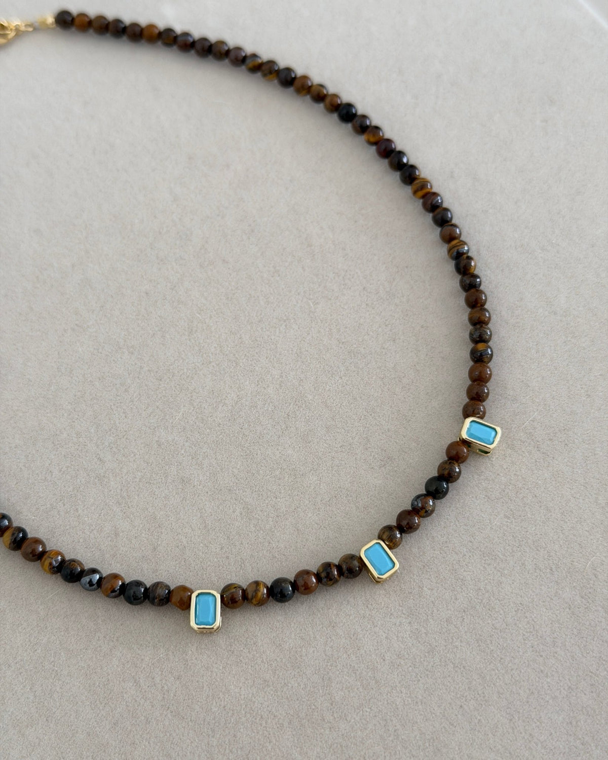 Tiger Eye Turquoise Necklace - Necklace | LimaLimón Store - 2