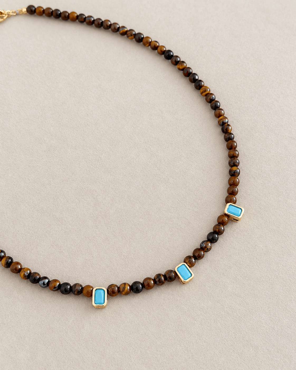 Tiger Eye Turquoise Necklace - Necklace | LimaLimón Store - 4
