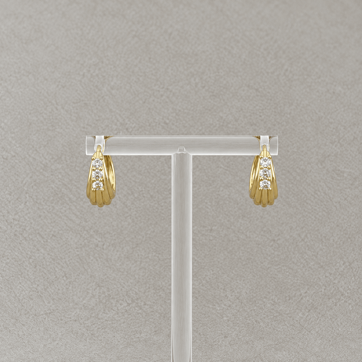 Triple Sparkle Mini Hoops - Earring | LimaLimón Store - 5