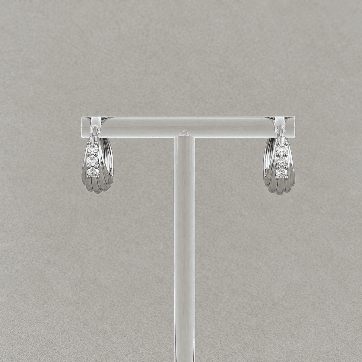 Triple Sparkle Mini Hoops - Earring | LimaLimón Store - 4