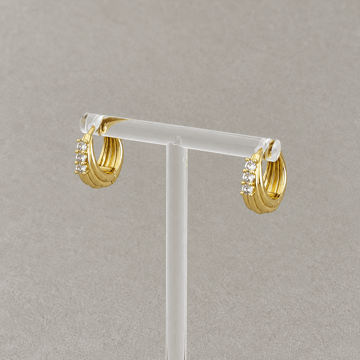 Triple Sparkle Mini Hoops - Earring | LimaLimón Store - 2